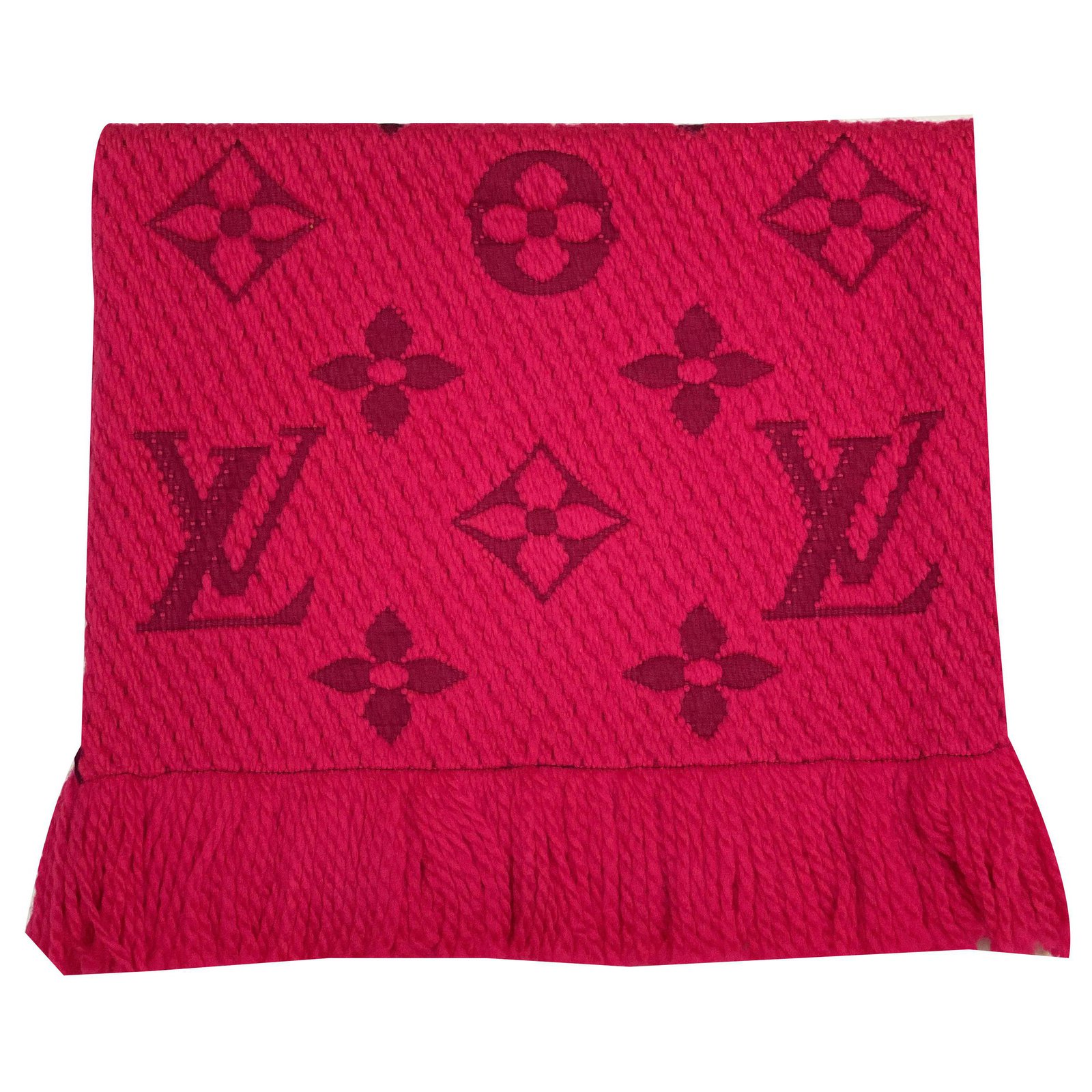 Louis Vuitton Louis Vuitton Logomania Fuxia Schals Wolle Fuschia Ref 2865 Joli Closet