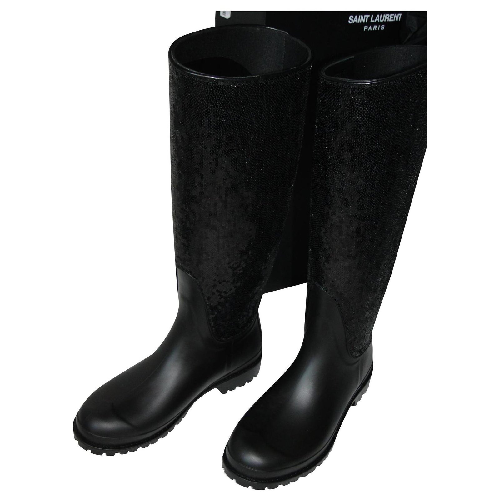 sequin rain boots