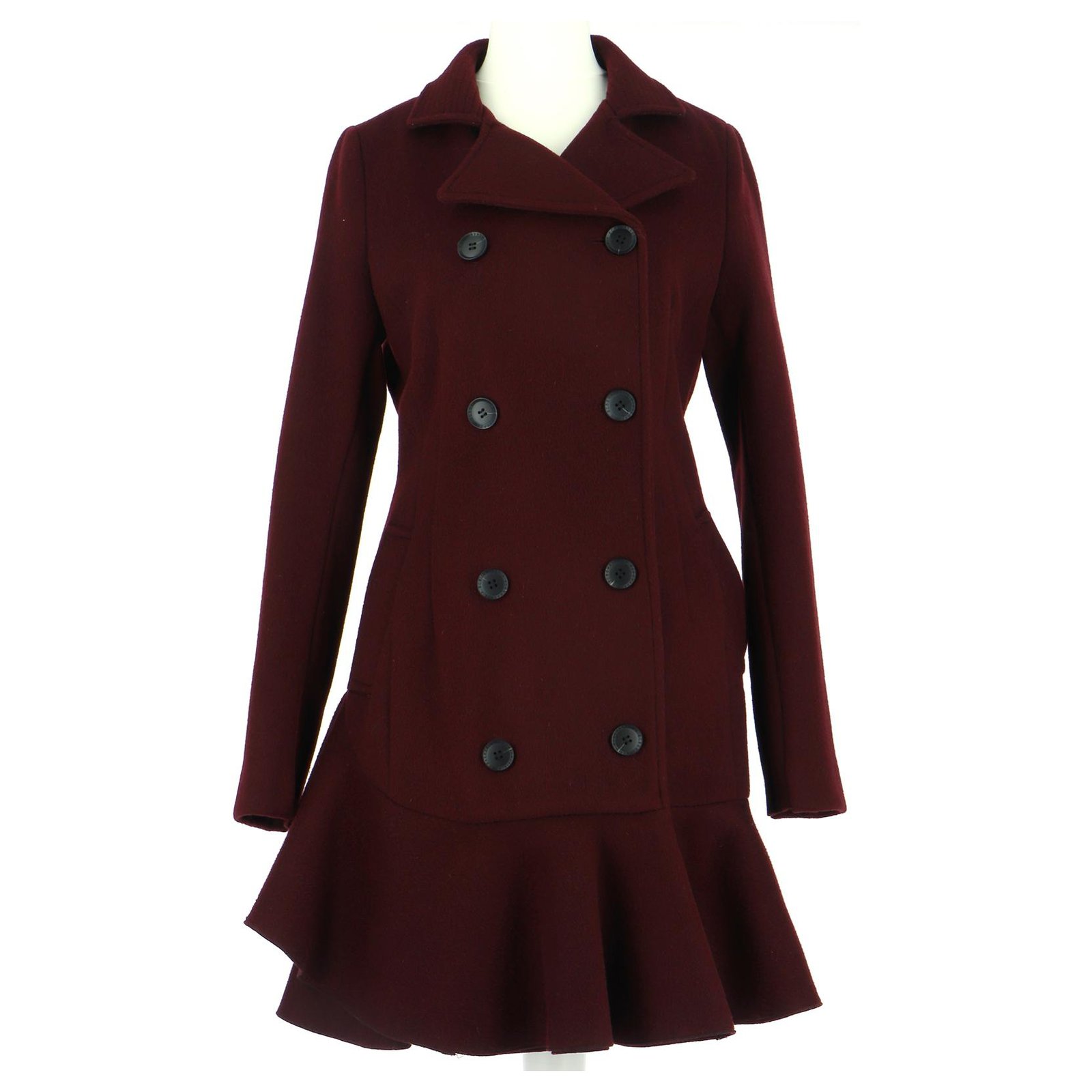 Bcbg Max Azria Coat Dark red Wool ref.221004 Joli Closet