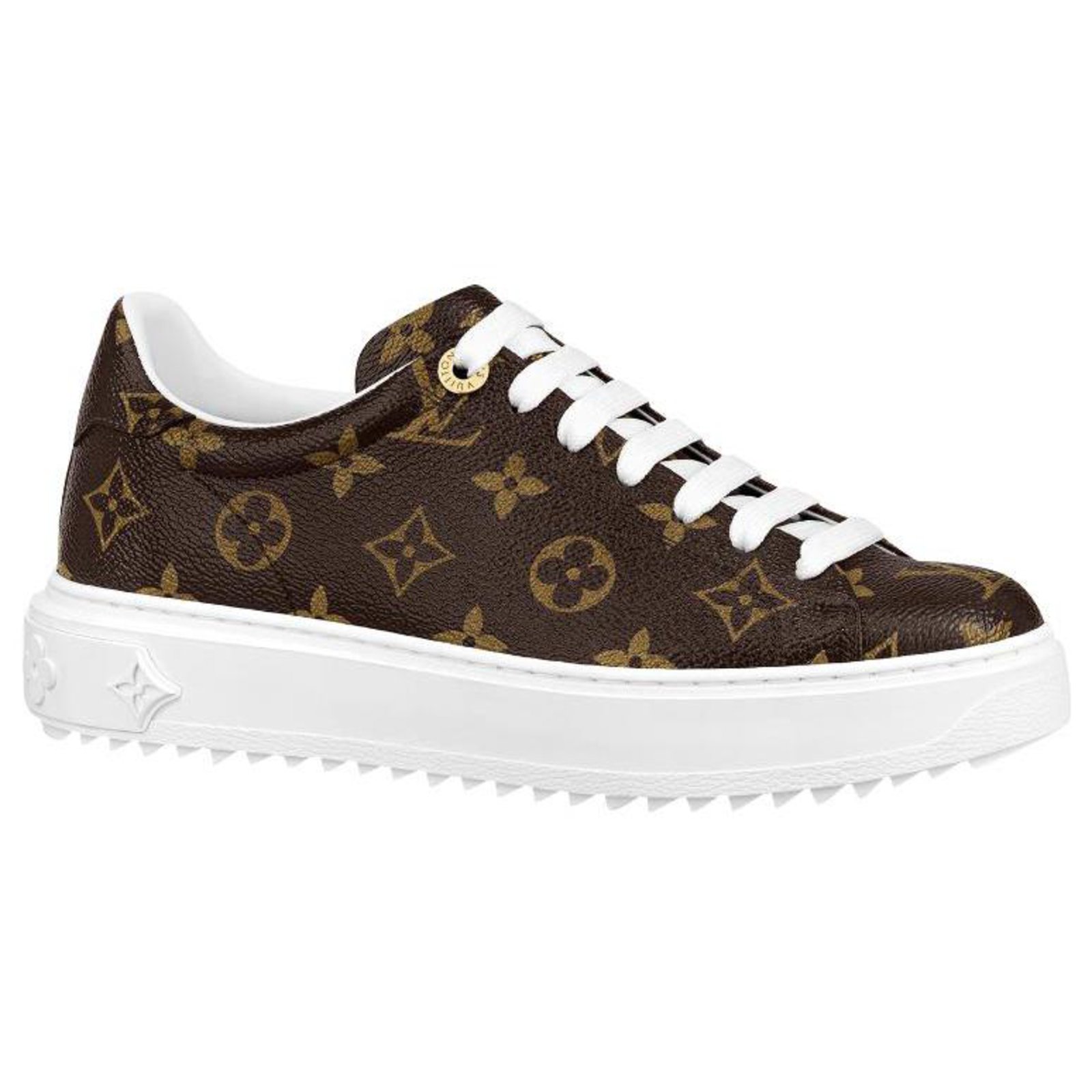 Louis Vuitton LV monogram sneakers Brown Leather ref.223163 - Joli