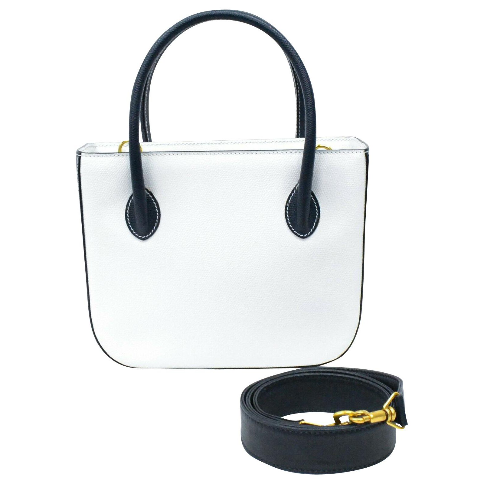 Sac main C line Cuir Blanc ref.223525 Joli Closet