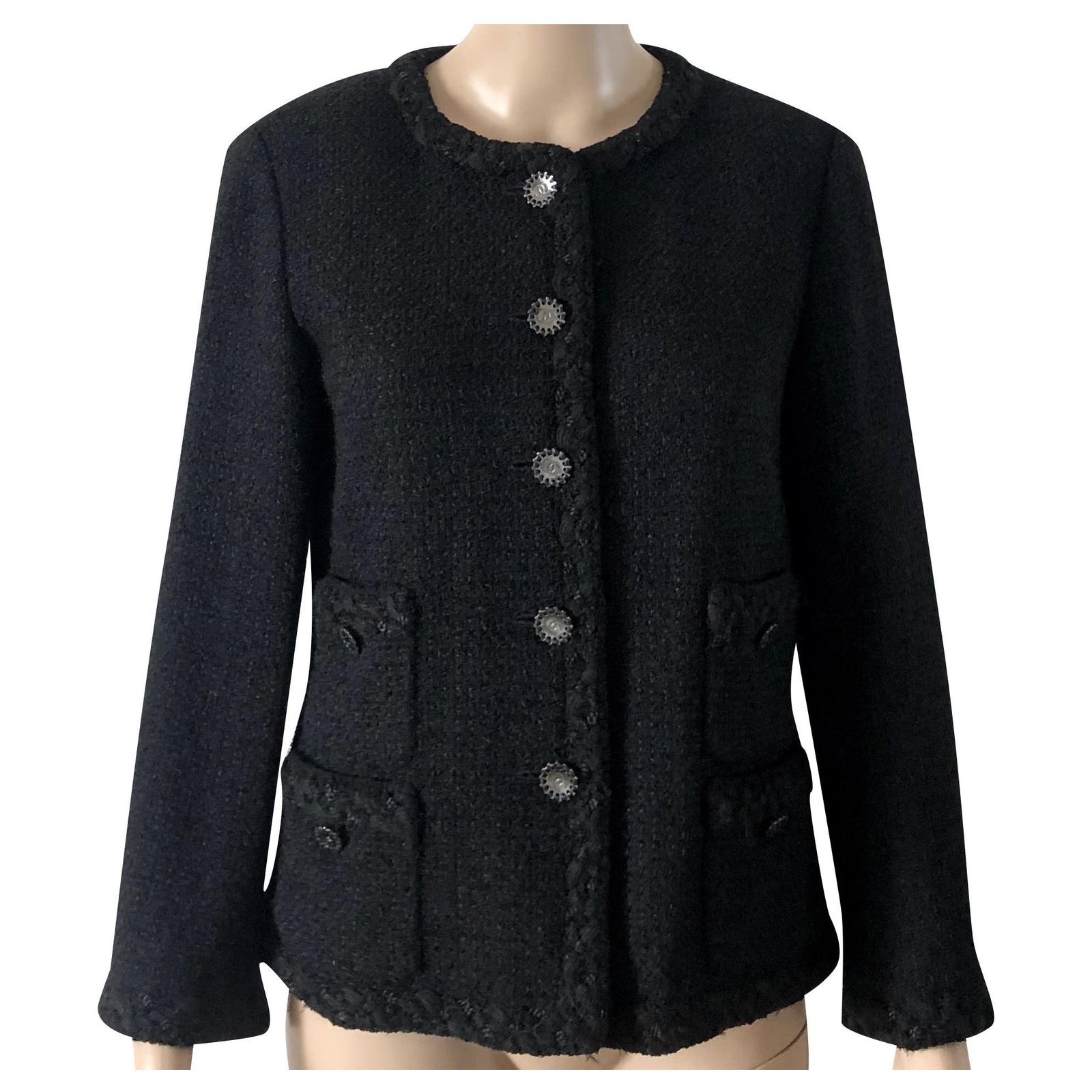Chanel The little black jacket Wool ref.223898 - Joli Closet