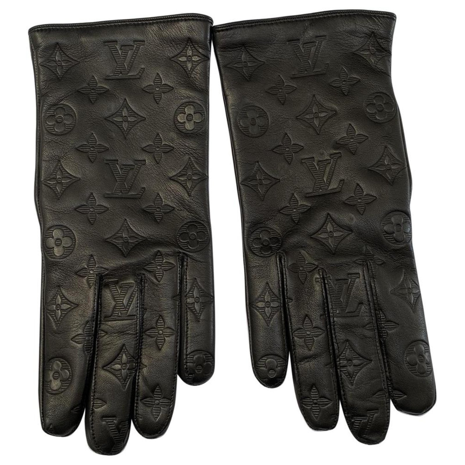 Wool gloves Louis Vuitton Black size 23 cm in Wool - 37544836