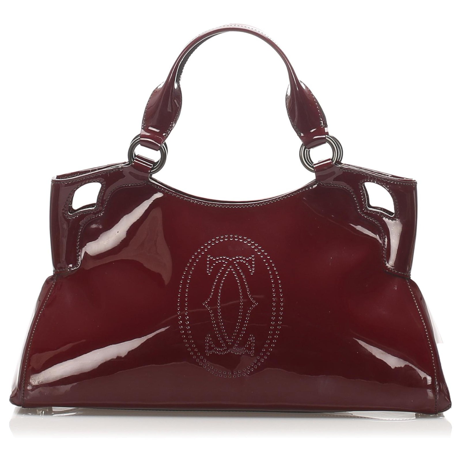 cartier patent leather handbag