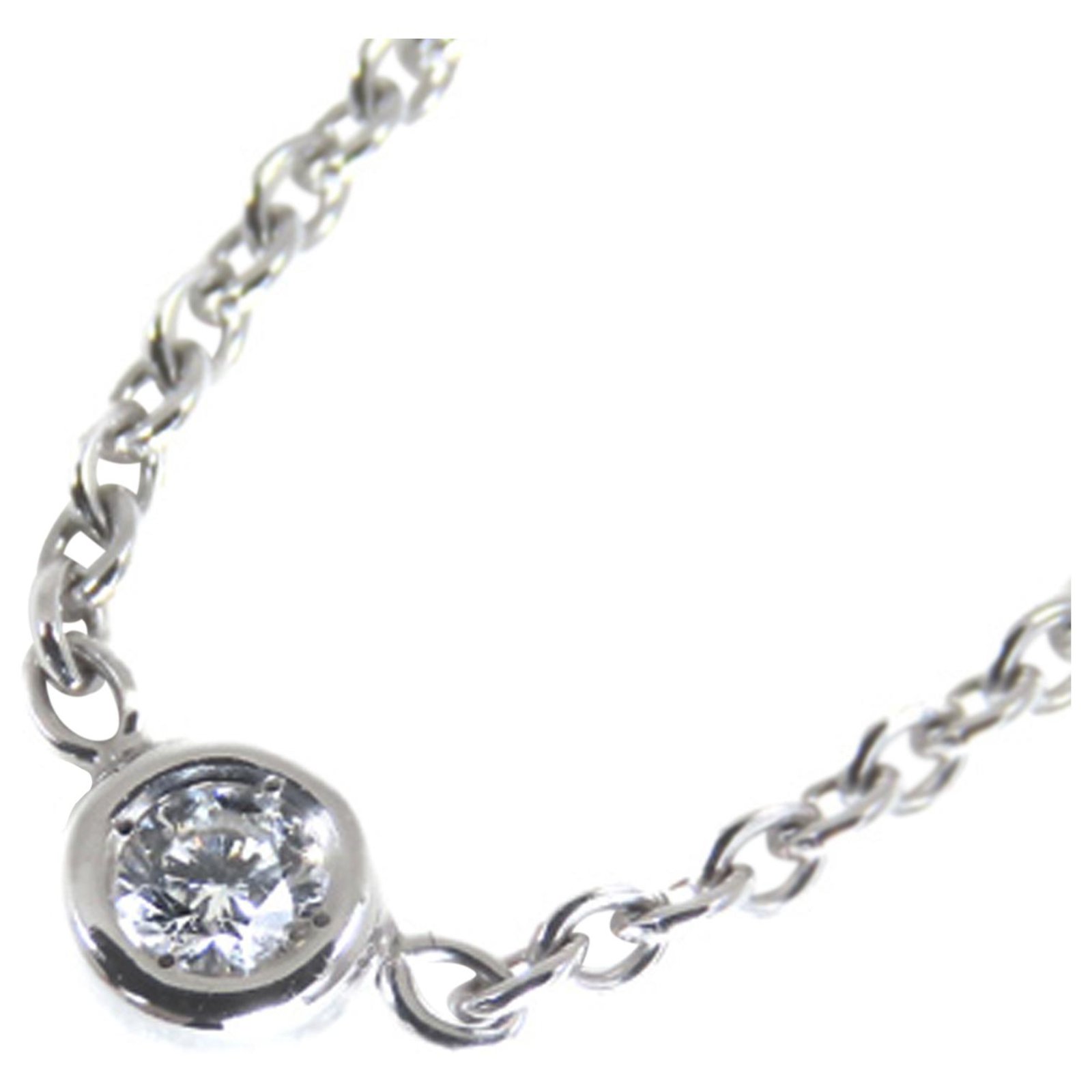 Dior Silver Diamond Mimioui Necklace Silvery Metal ref.224308