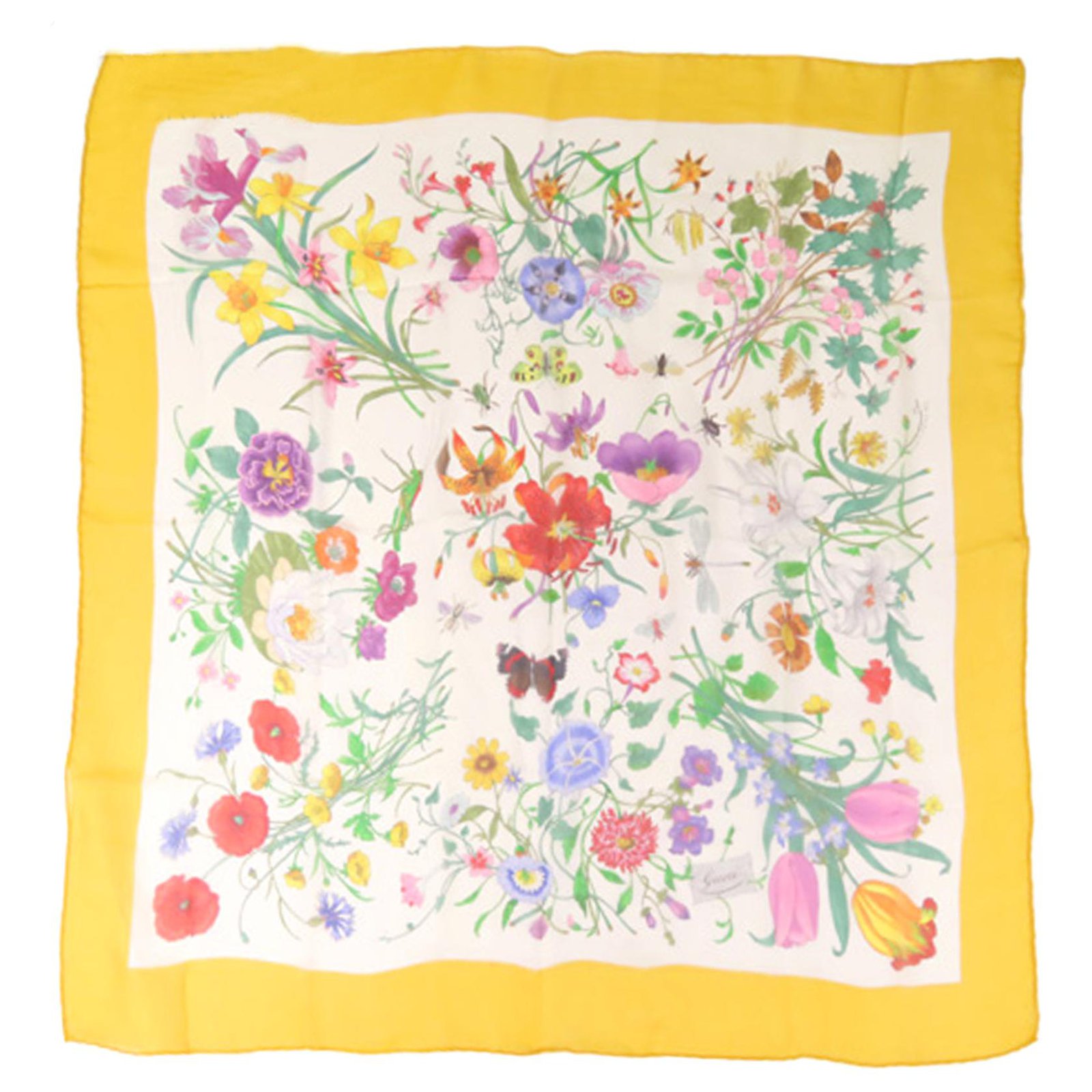 gucci floral silk scarf