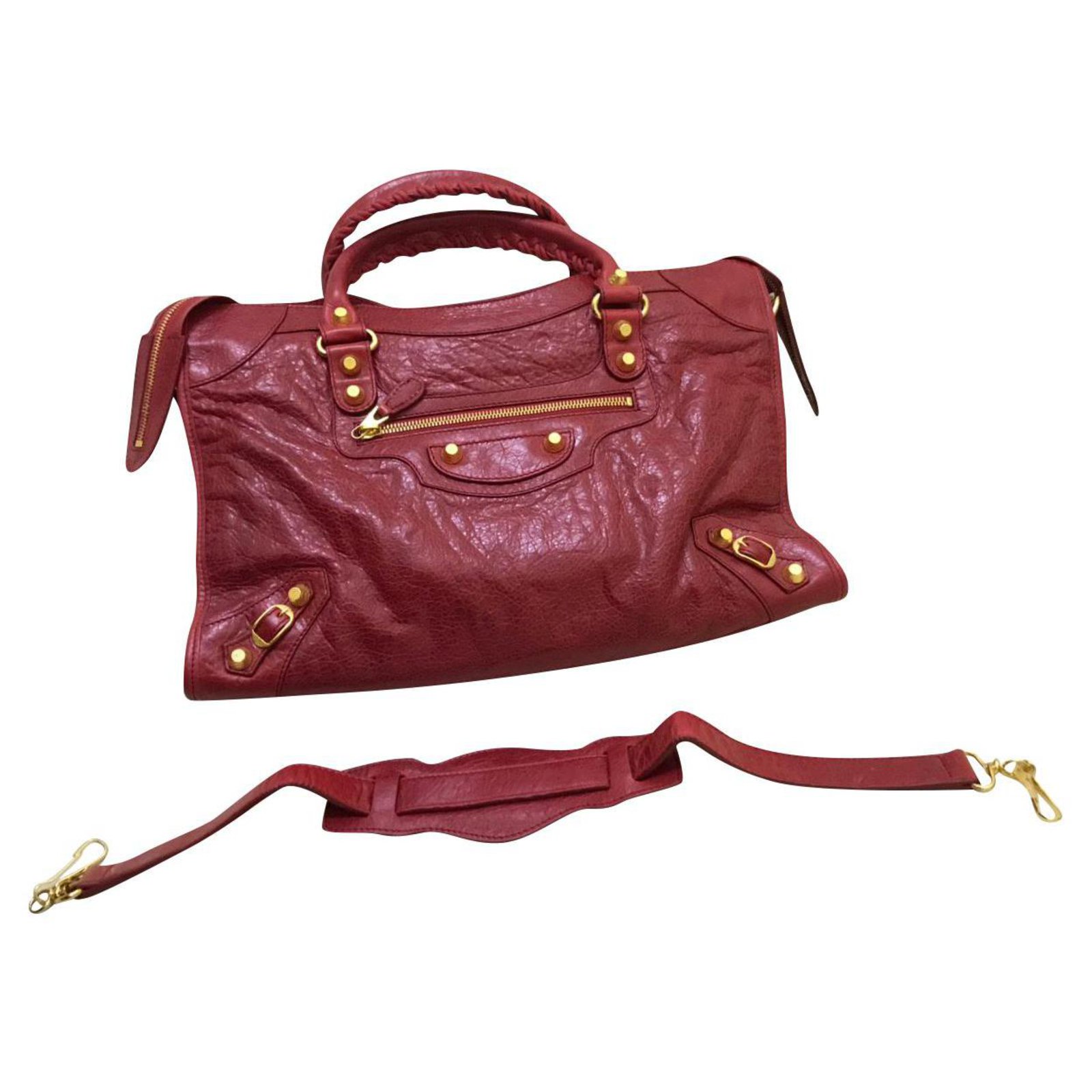 Balenciaga City Bag in Red Aged Leather For Sale at 1stDibs  balenciaga  173082 200047 balenciaga city bag red bruce hoeksema age
