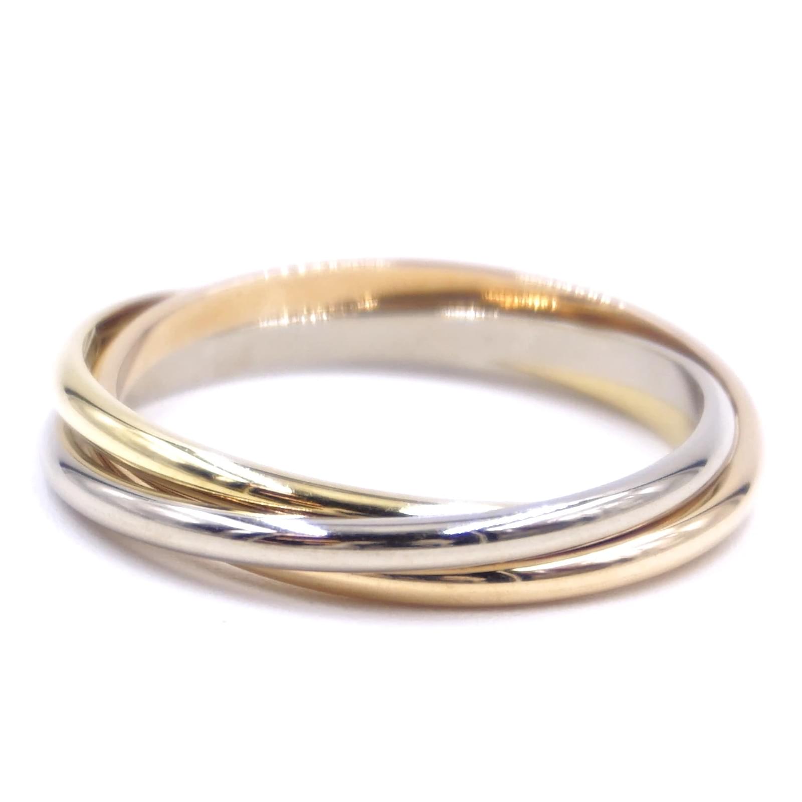 Cartier Tricolore XS 18k Taille de bague Trinity 53 Or jaune Multicolore  ref.225086 - Joli Closet