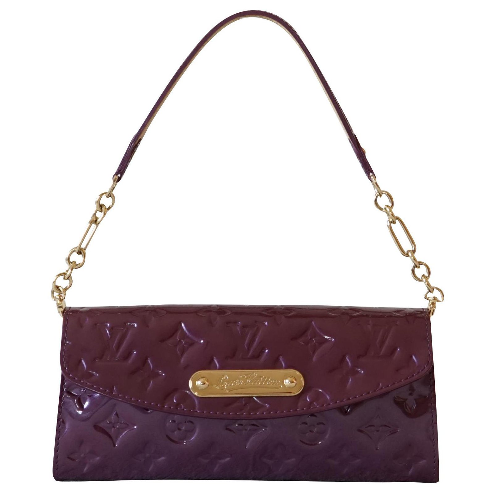 Louis Vuitton Clutch bags Purple Patent leather ref.225220 - Joli