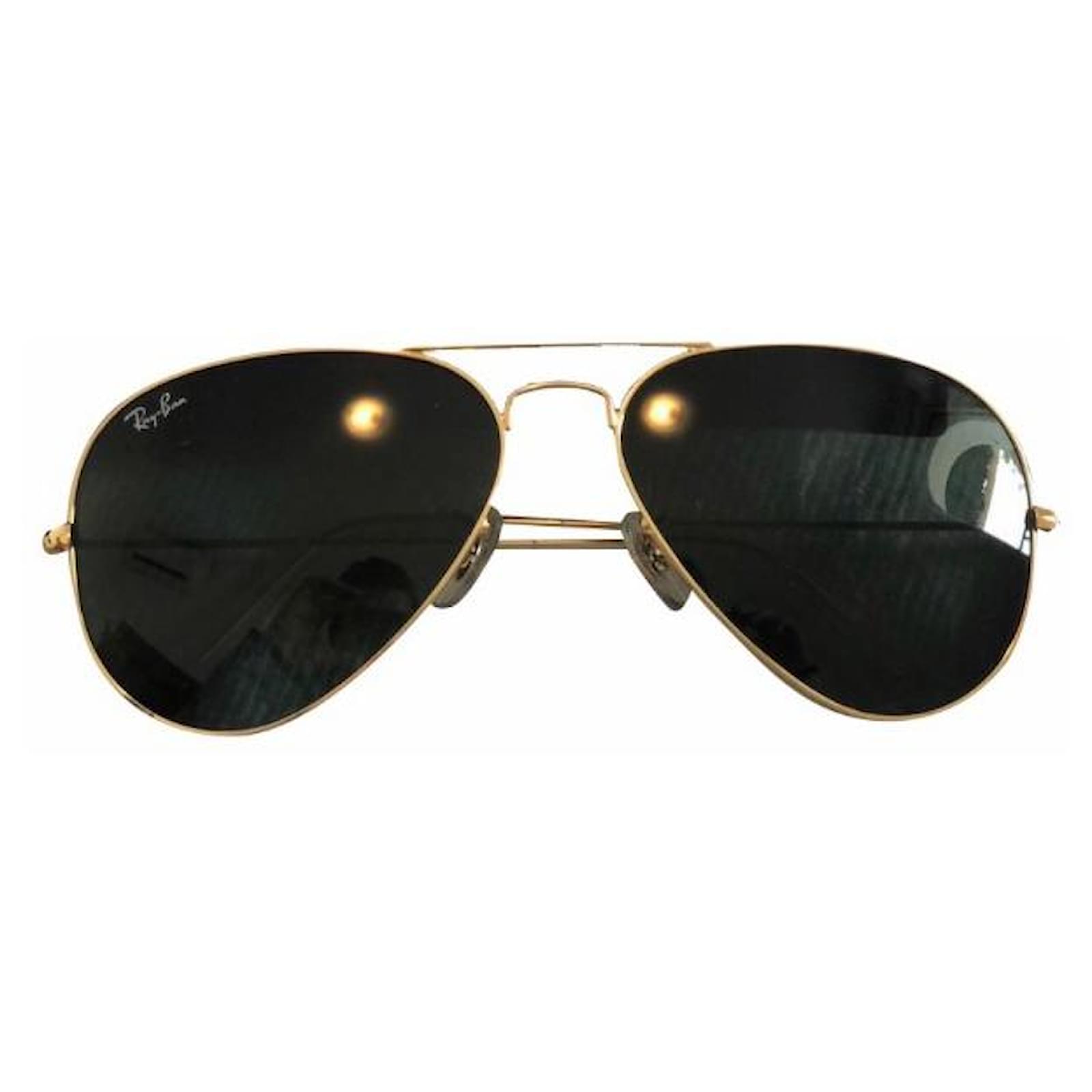 Occhiali da sole Ray-Ban Aviator neri Nero Metallo ref.225456 - Joli Closet