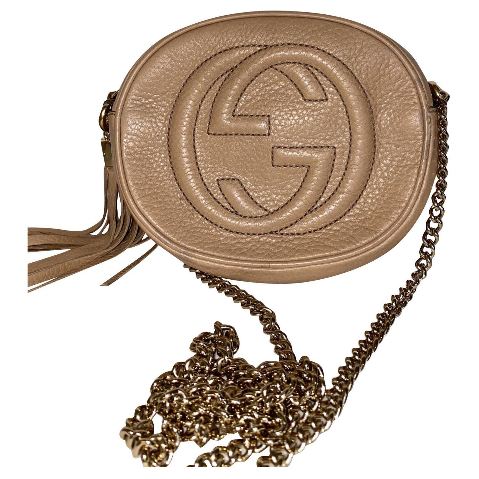 Gucci Brown Nubuck Mini Soho Disco Chain Crossbody Bag Gucci