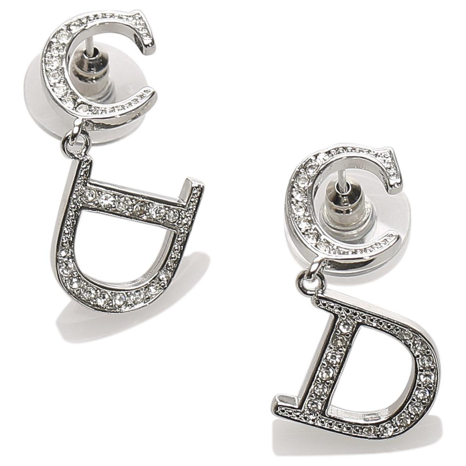dior earrings silver