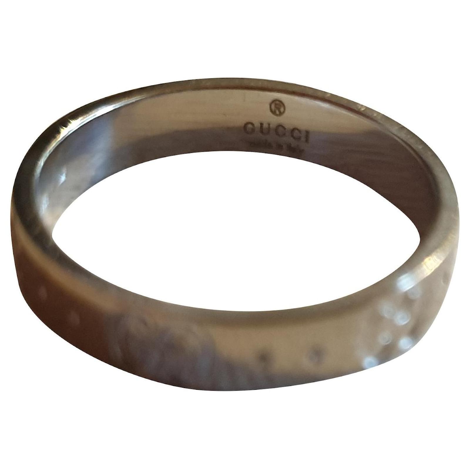 gucci white gold ring