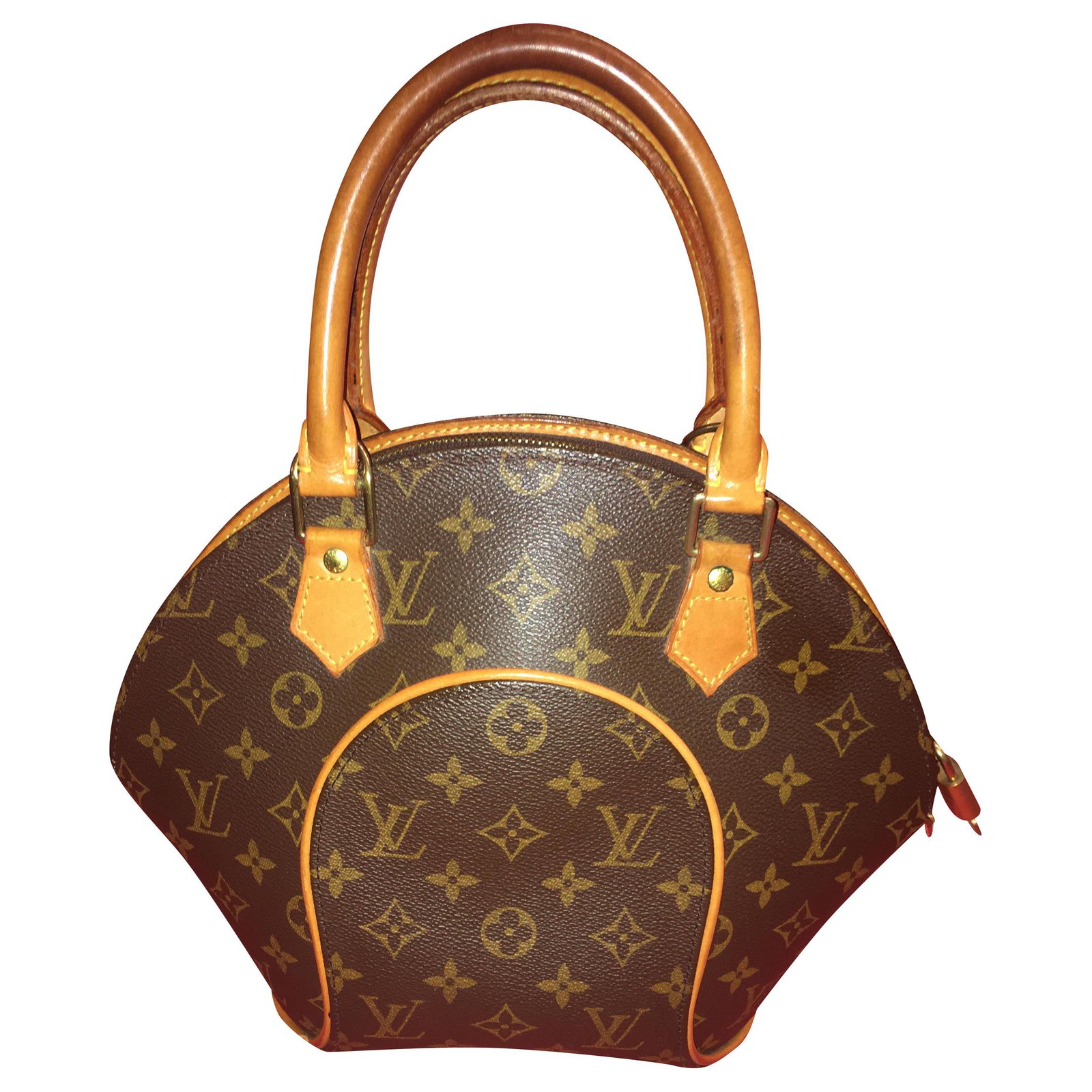 Louis Vuitton Handbag Purse in Brown Leather Early 2000s LV