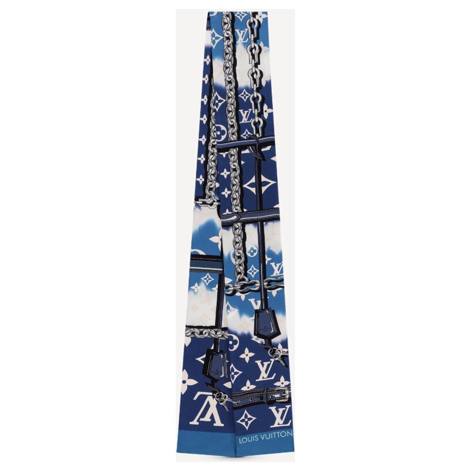Louis Vuitton LV bandeau silk Blue ref.227416 - Joli Closet