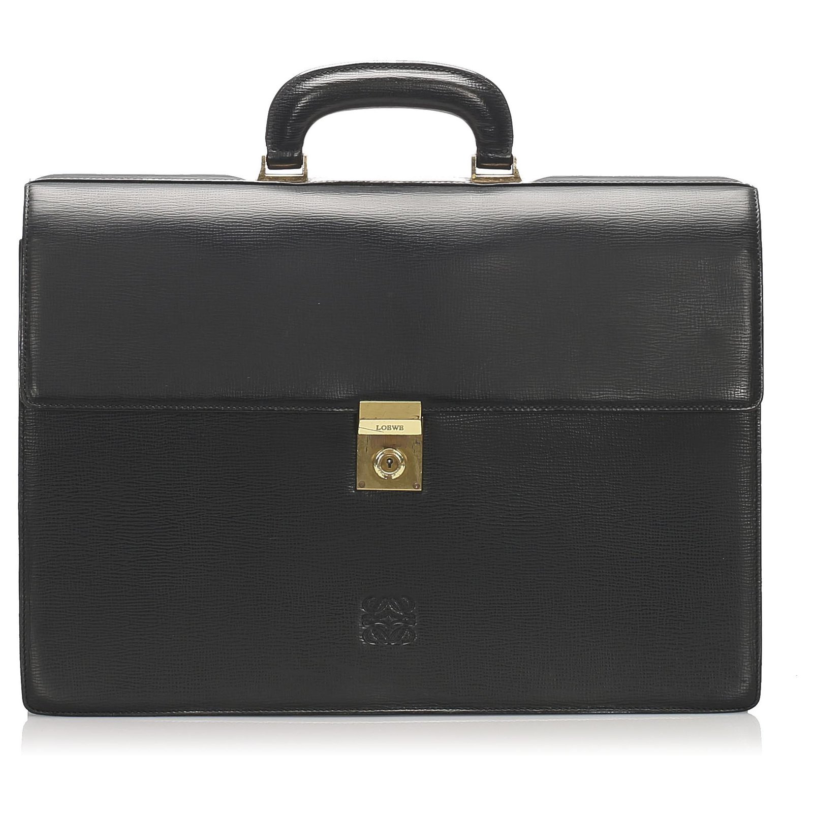 Loewe Loewe Black Leather Briefcase 