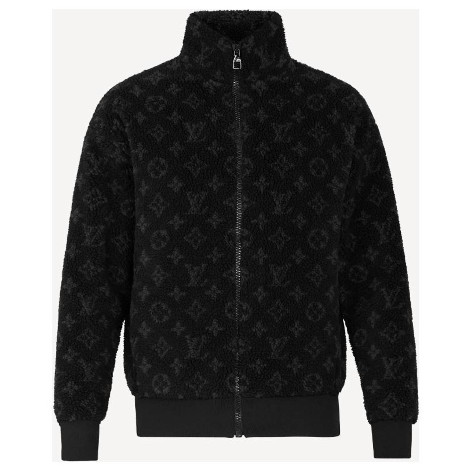 Louis Vuitton LV fleece zip-through jacket new Black Polyester ref.227850 -  Joli Closet
