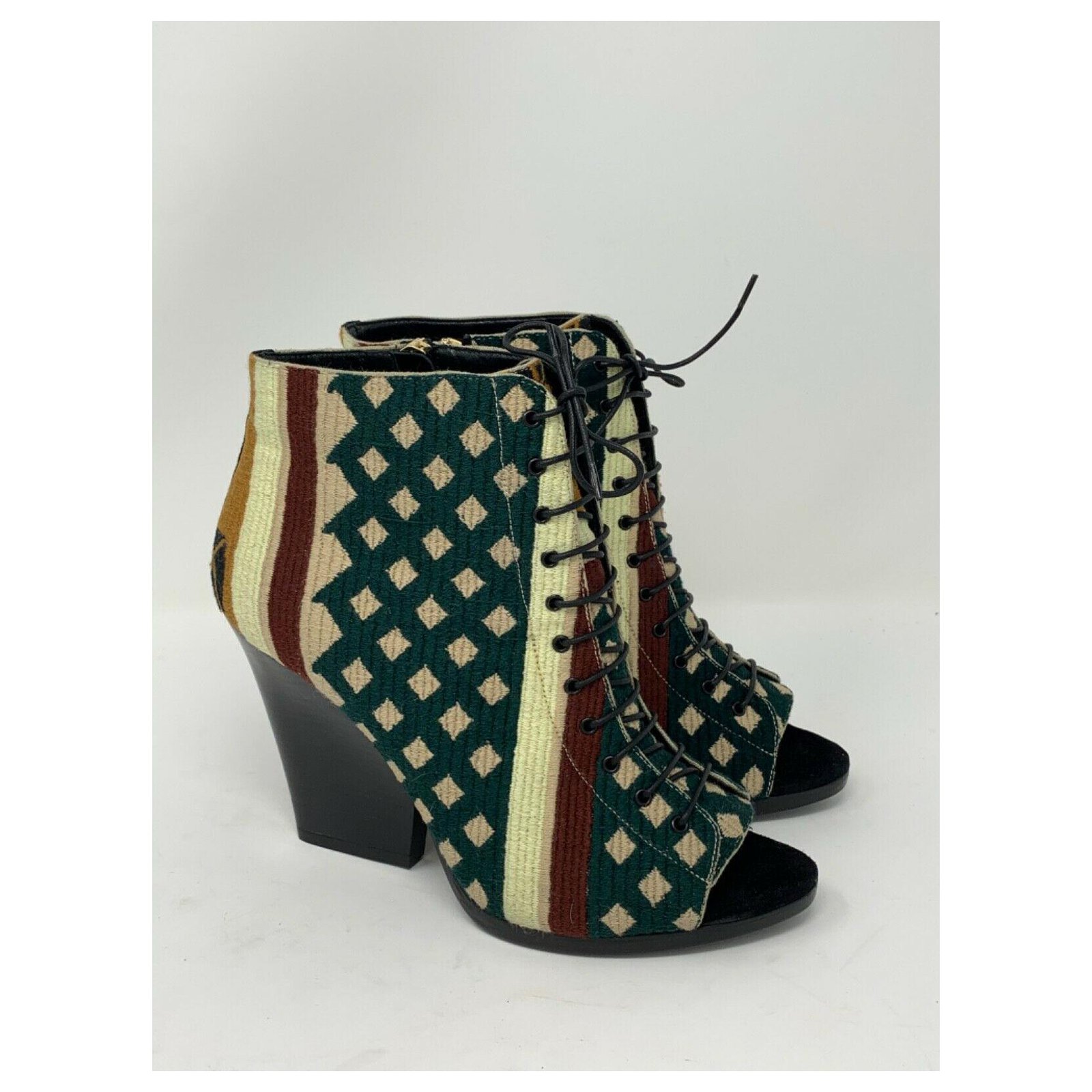 Burberry peep shop toe booties