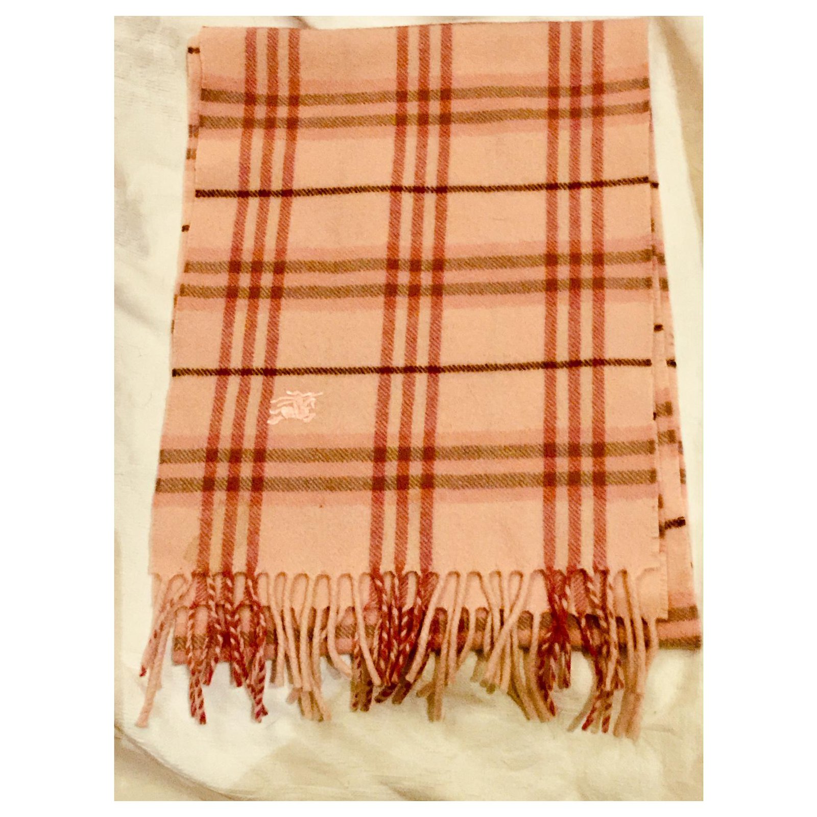 Burberry Pink nova check scarf Multiple colors Wool  - Joli Closet