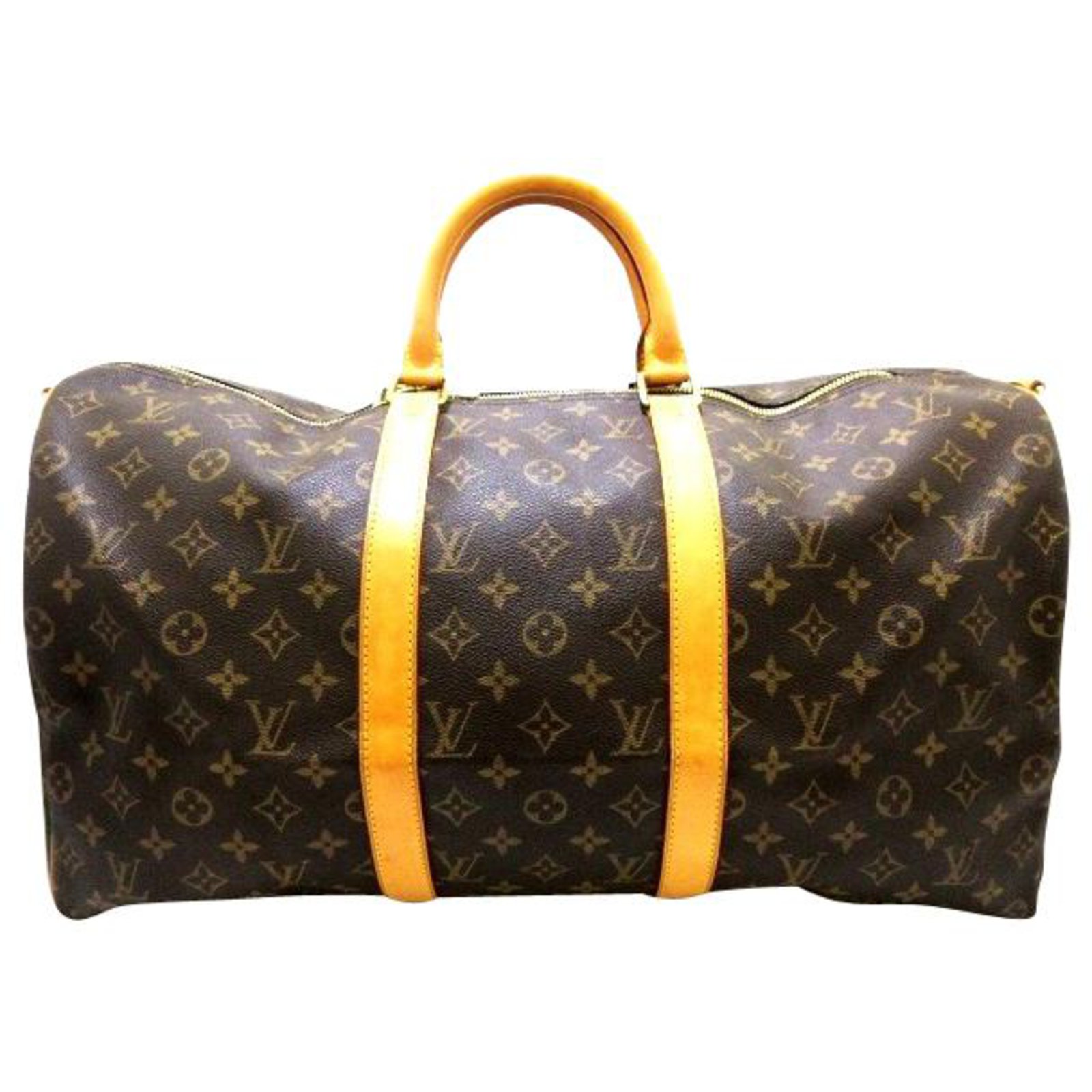 Louis Vuitton Keepall Bandouliere 50 Brown Cloth ref.598399 - Joli