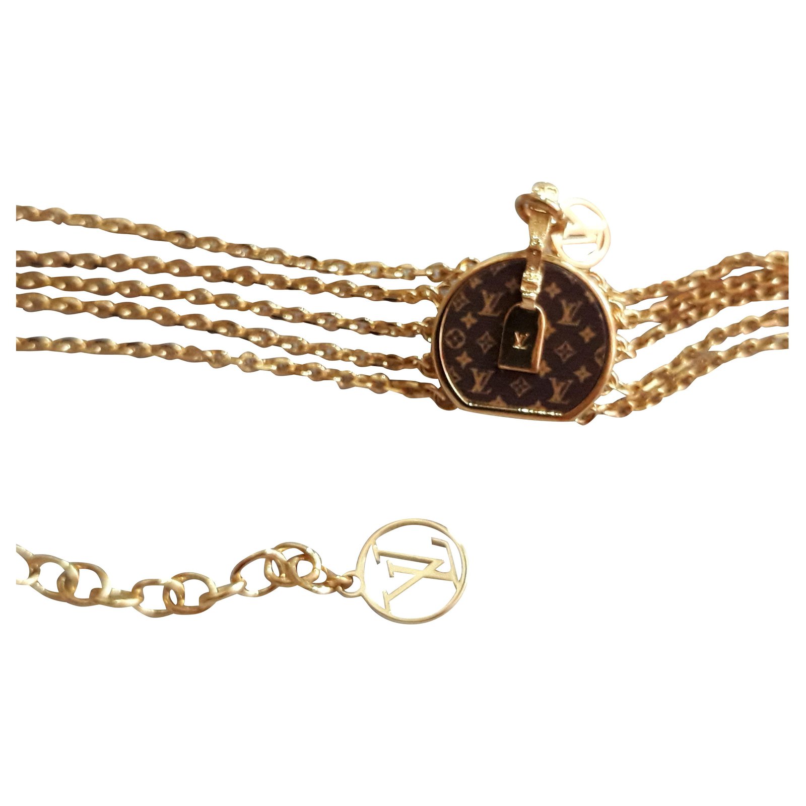 Authentic Louis Vuitton Bijoux Fantasie Gold Link Chain Necklace/Belt