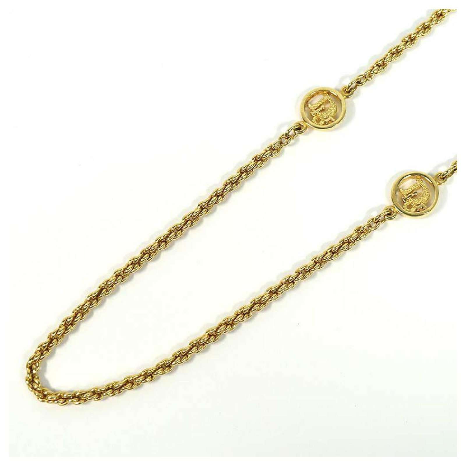 dior chain necklace gold