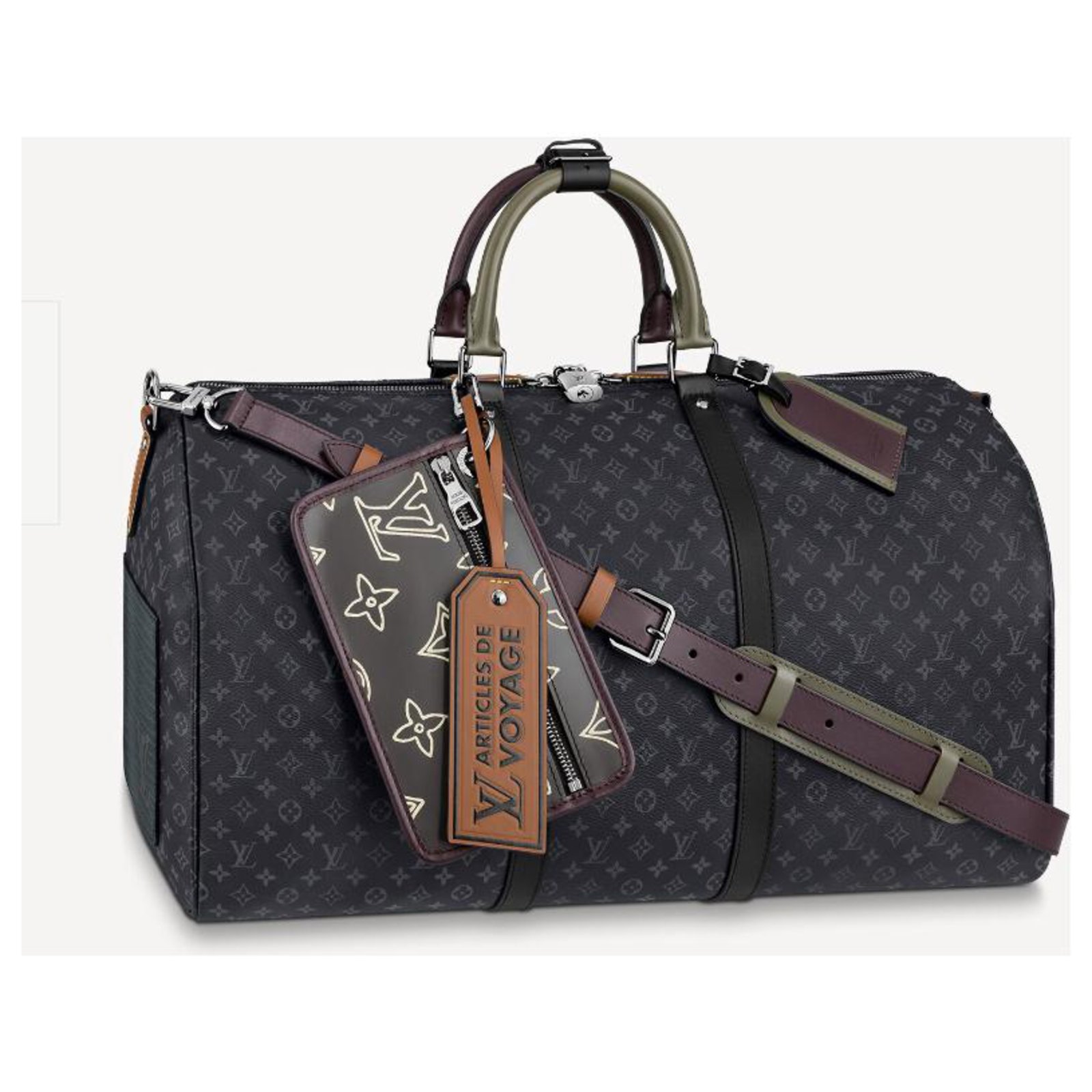 Louis Vuitton LV Keepall patchwork new Grey Leather ref.229496