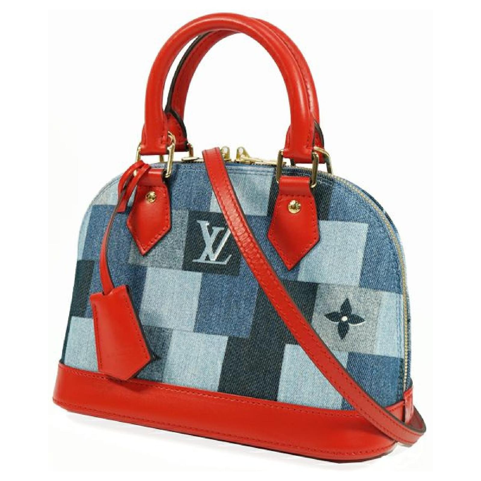 Louis Vuitton almaBB Damenhandtasche Blau Rot