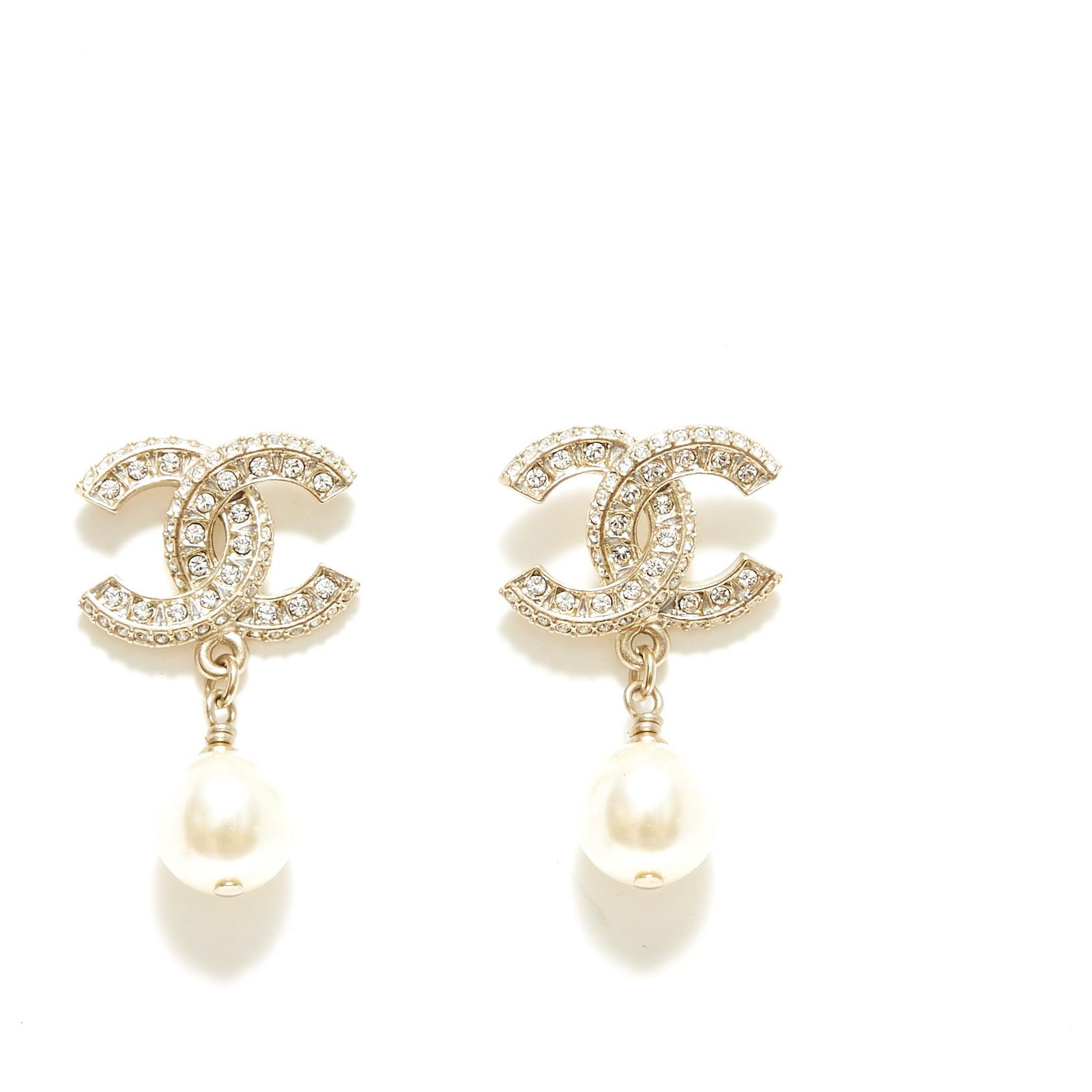 Chanel Logo Diamond Earrings - 5 For Sale on 1stDibs