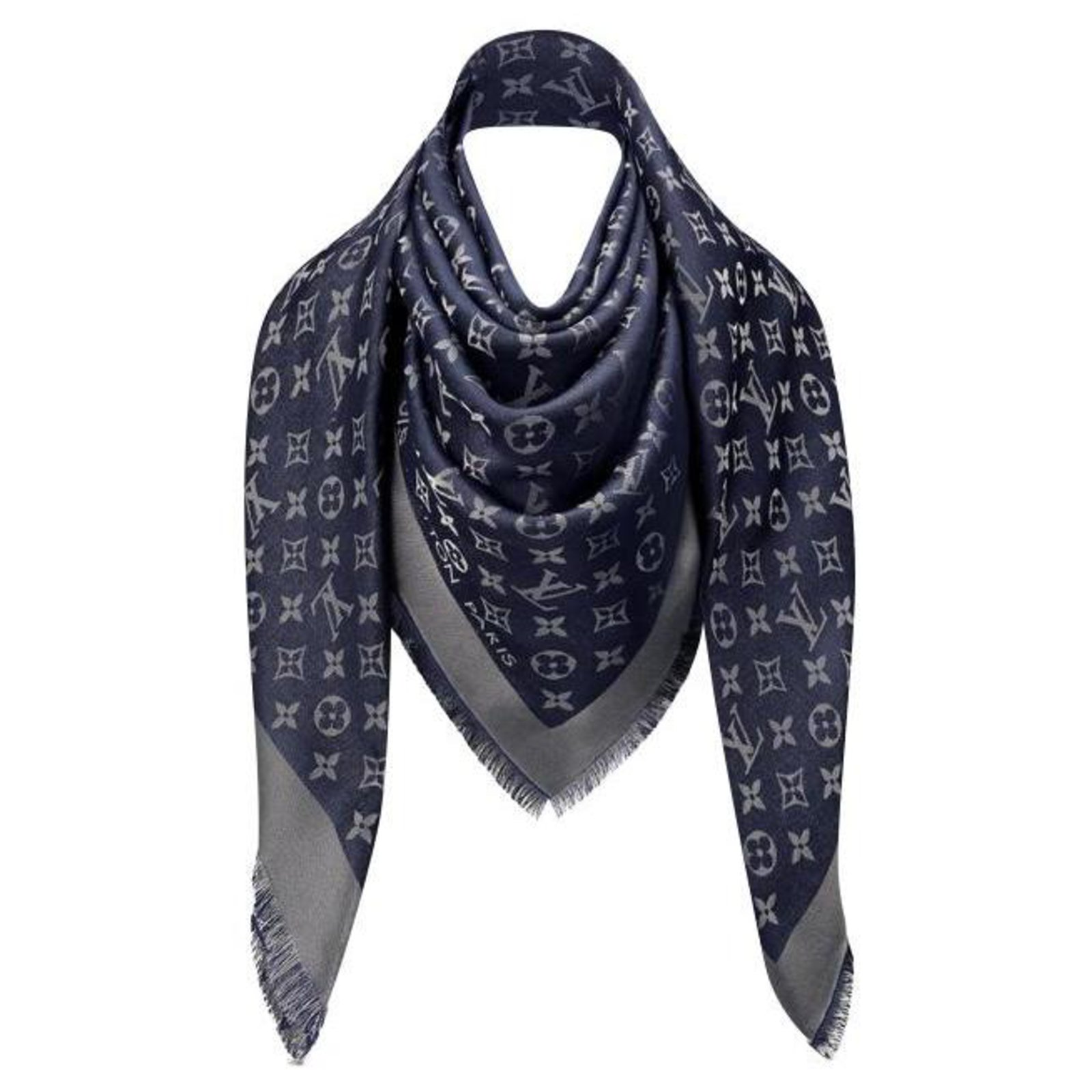 Louis Vuitton Monogram shine m73658 Blue Silk ref.230229 - Joli Closet