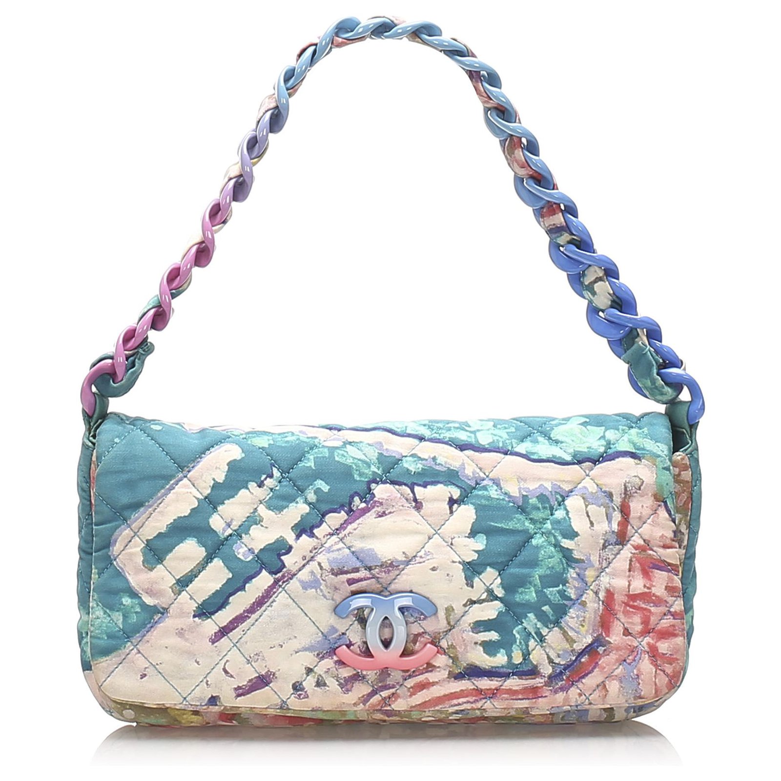 Chanel Multi Matelasse Cotton Shoulder Bag Multiple colors Plastic Cloth  ref.230383 - Joli Closet