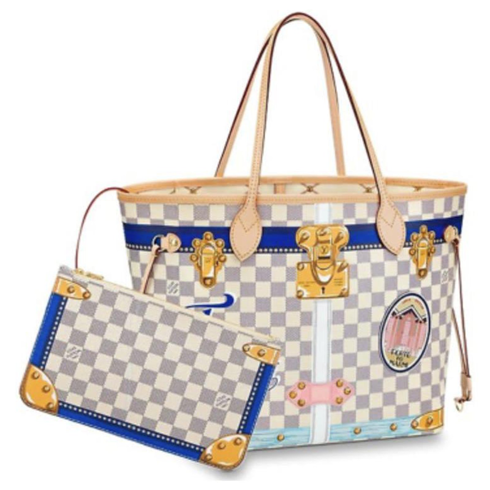 Neverfull Louis Vuitton Handbags Multiple colors Leather ref