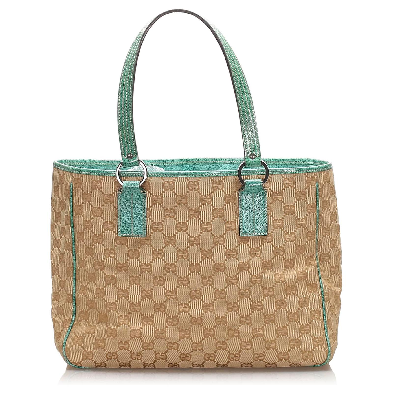 gucci brown canvas tote