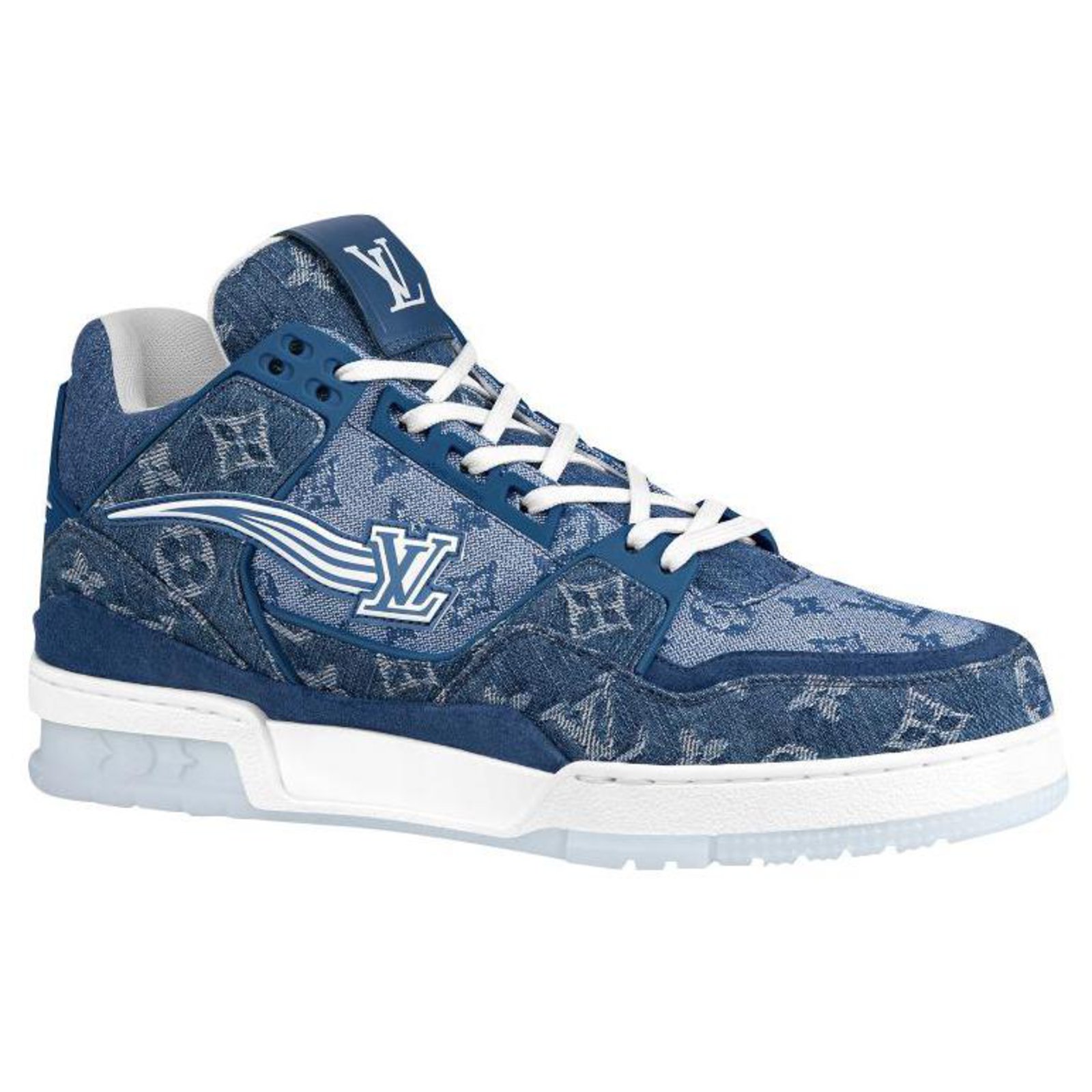 Louis Vuitton LV Trainer Sneaker Denim Blue – The Luxury Shopper