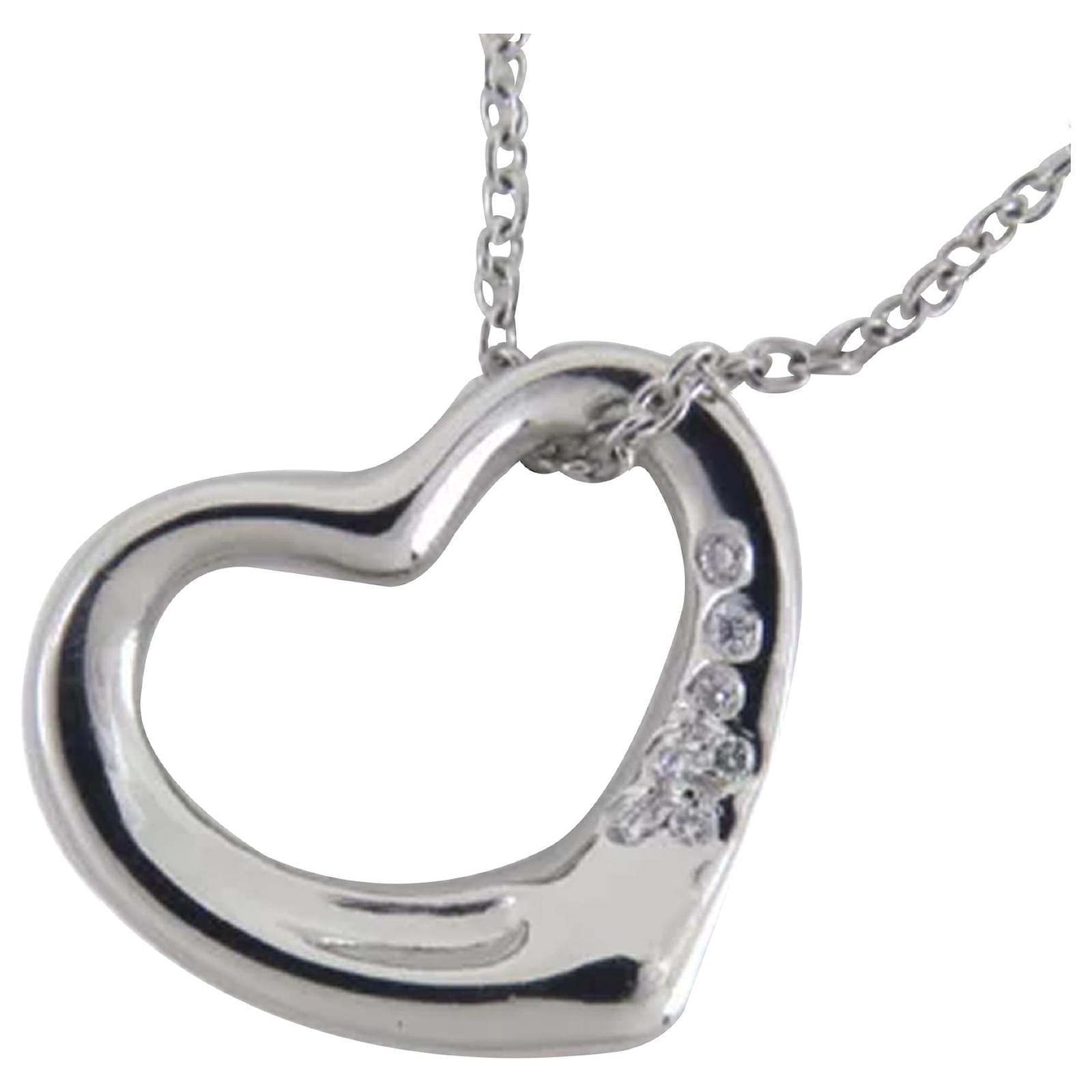 tiffany elsa peretti silver heart necklace