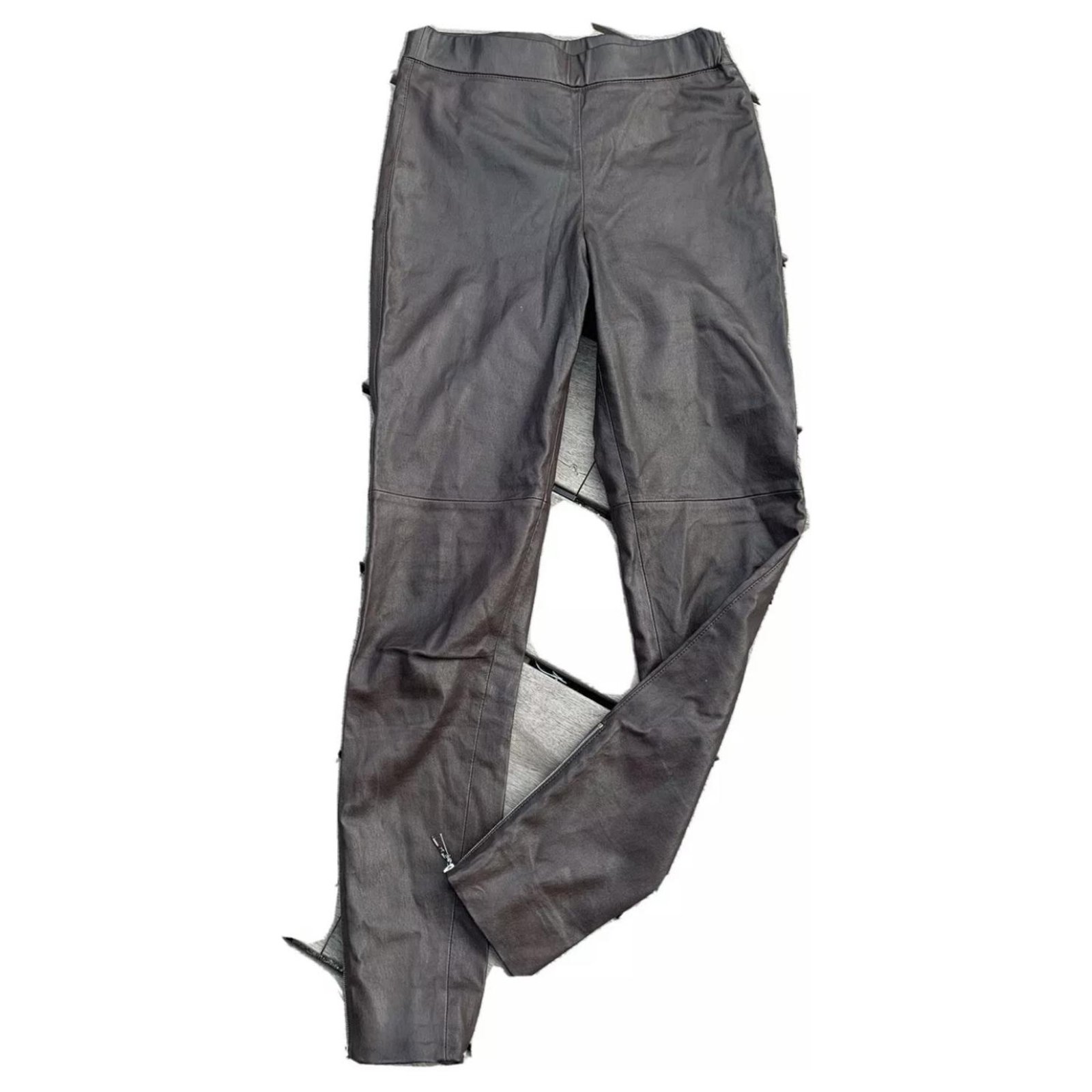 Louis Vuitton Pants, leggings Dark brown Lambskin ref.231476