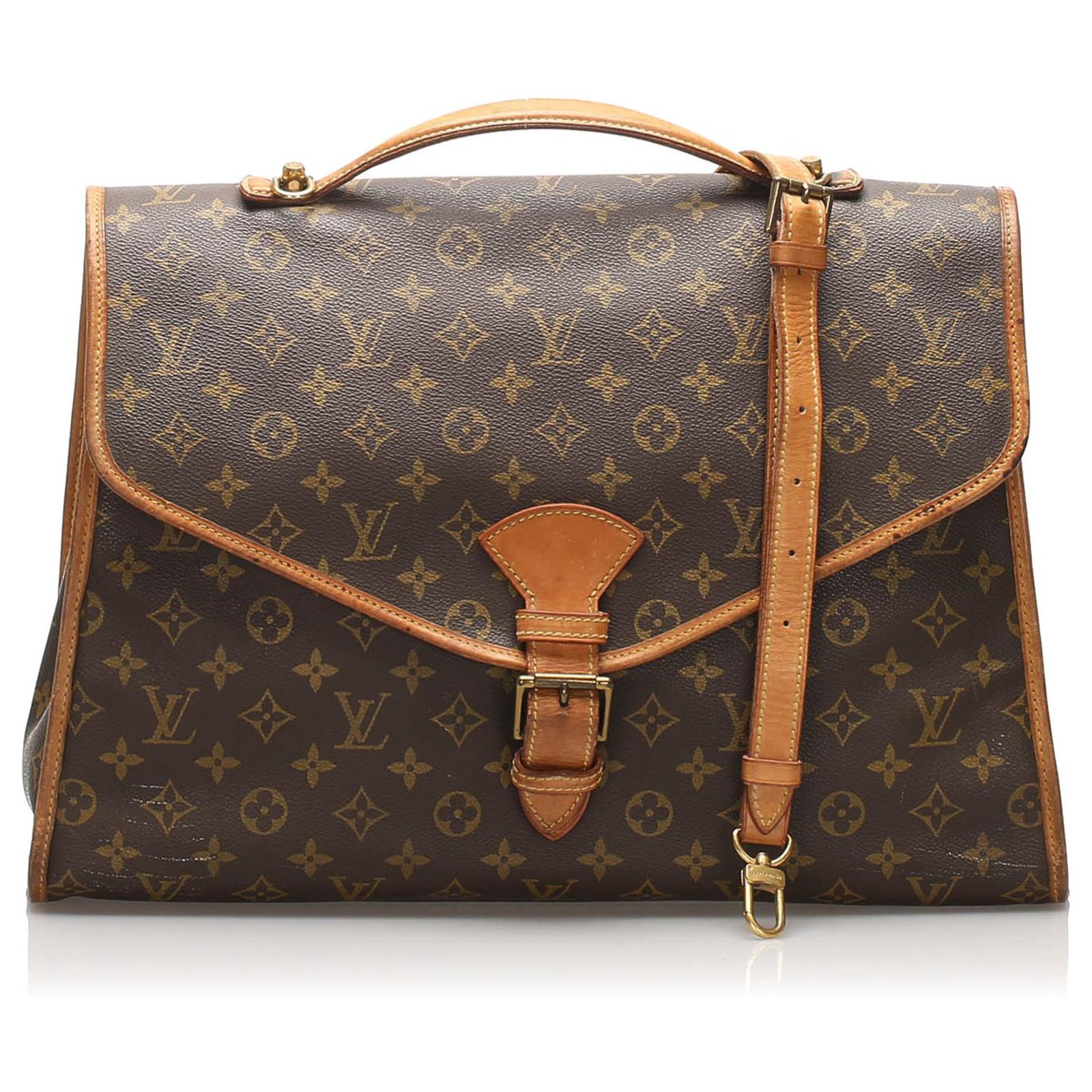 Louis Vuitton Brown Monogram Beverly Briefcase GM Leather Cloth