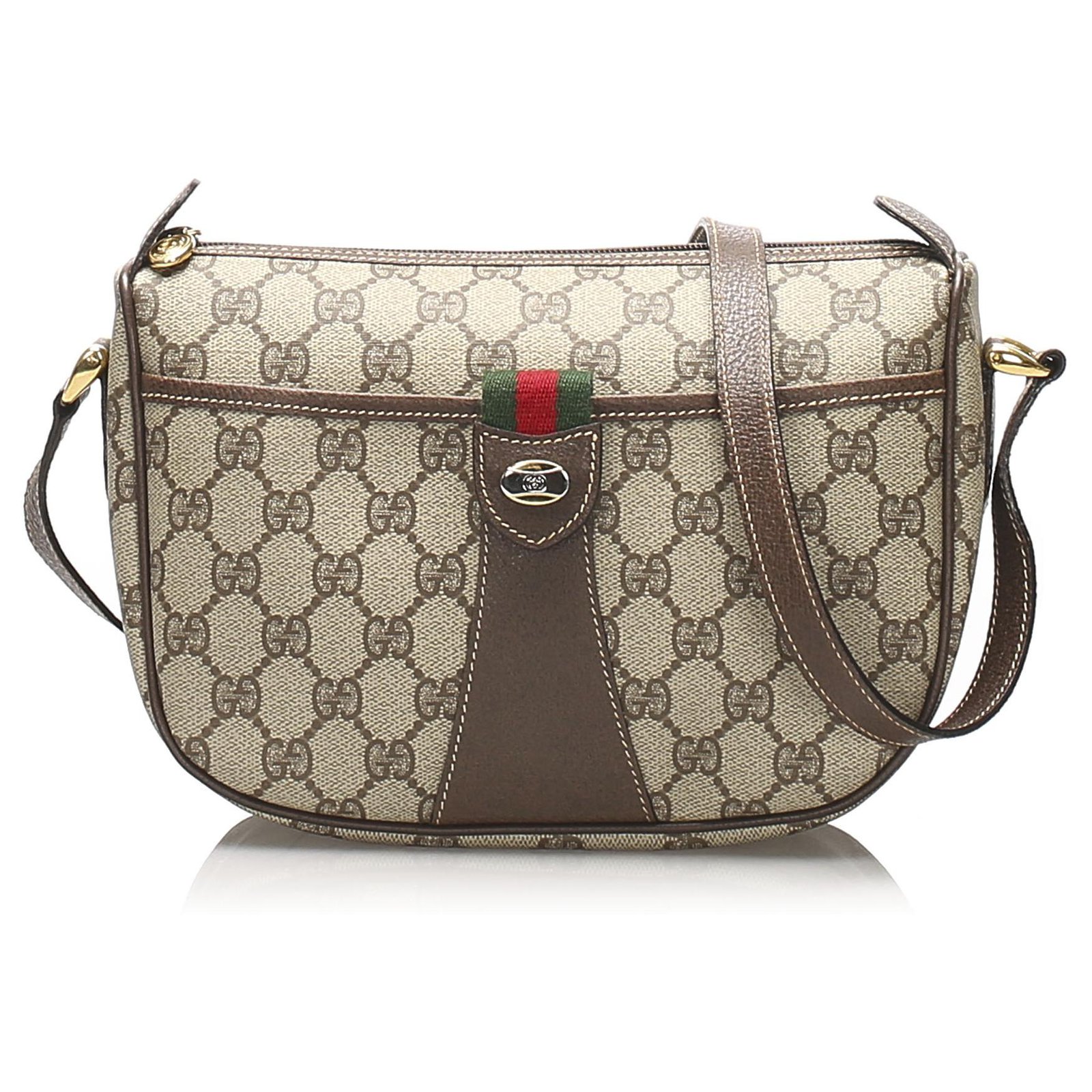 Gucci Messenger Bag | Monogram Web Dark Brown | BagBuyBuy