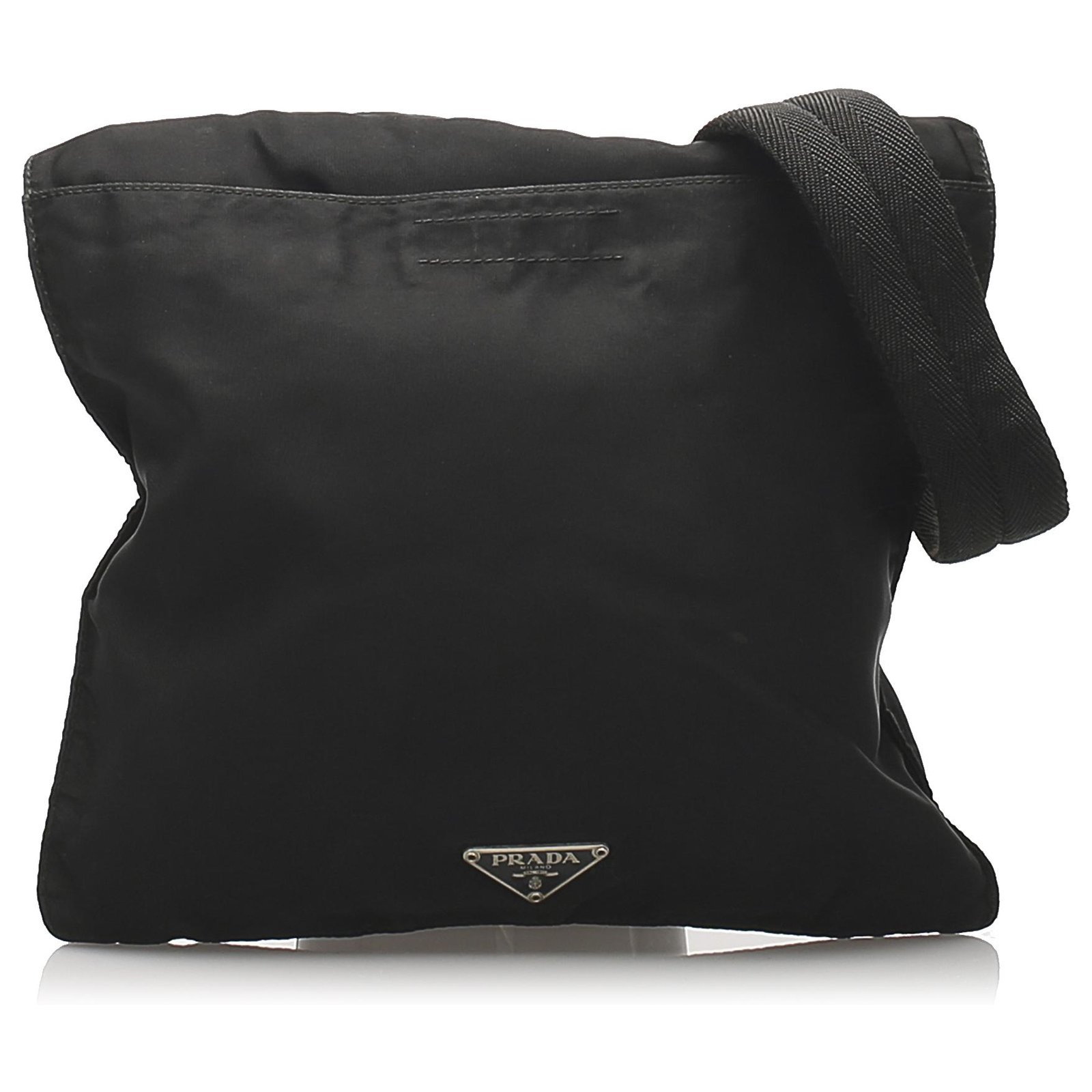 prada black tessuto shoulder bag