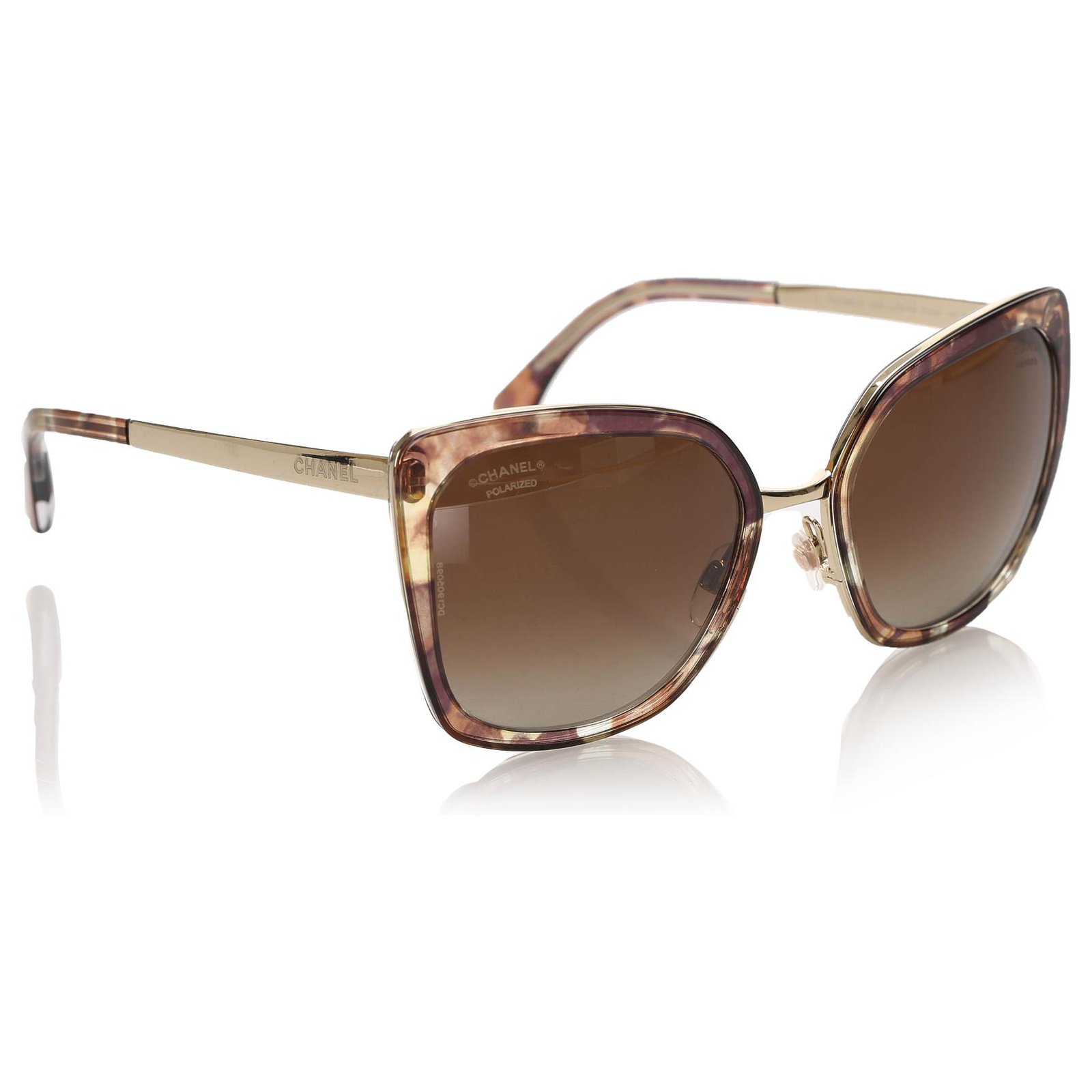 Chanel Brown Cat Eye Tinted Sunglasses Dark brown Plastic ref.232090 - Joli  Closet
