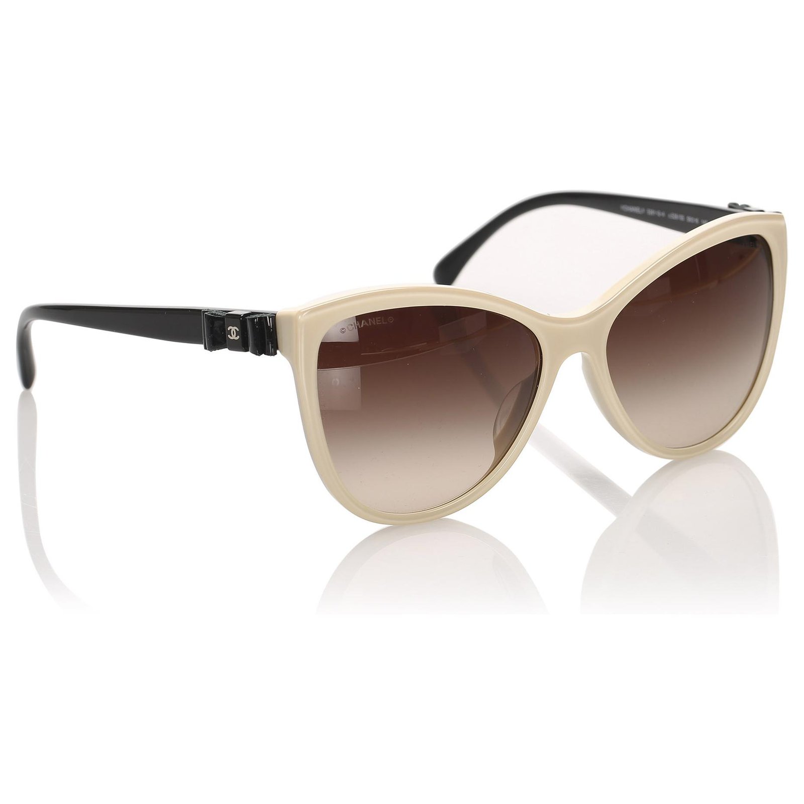 Chanel Black Cat-Eye Tinted Sunglasses