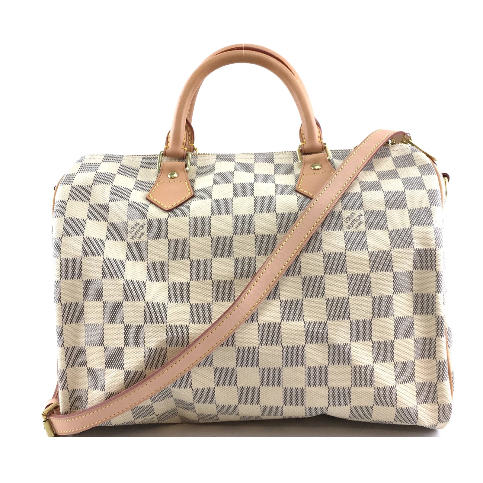 louis vuitton speedy 30 bandouliere damier azur