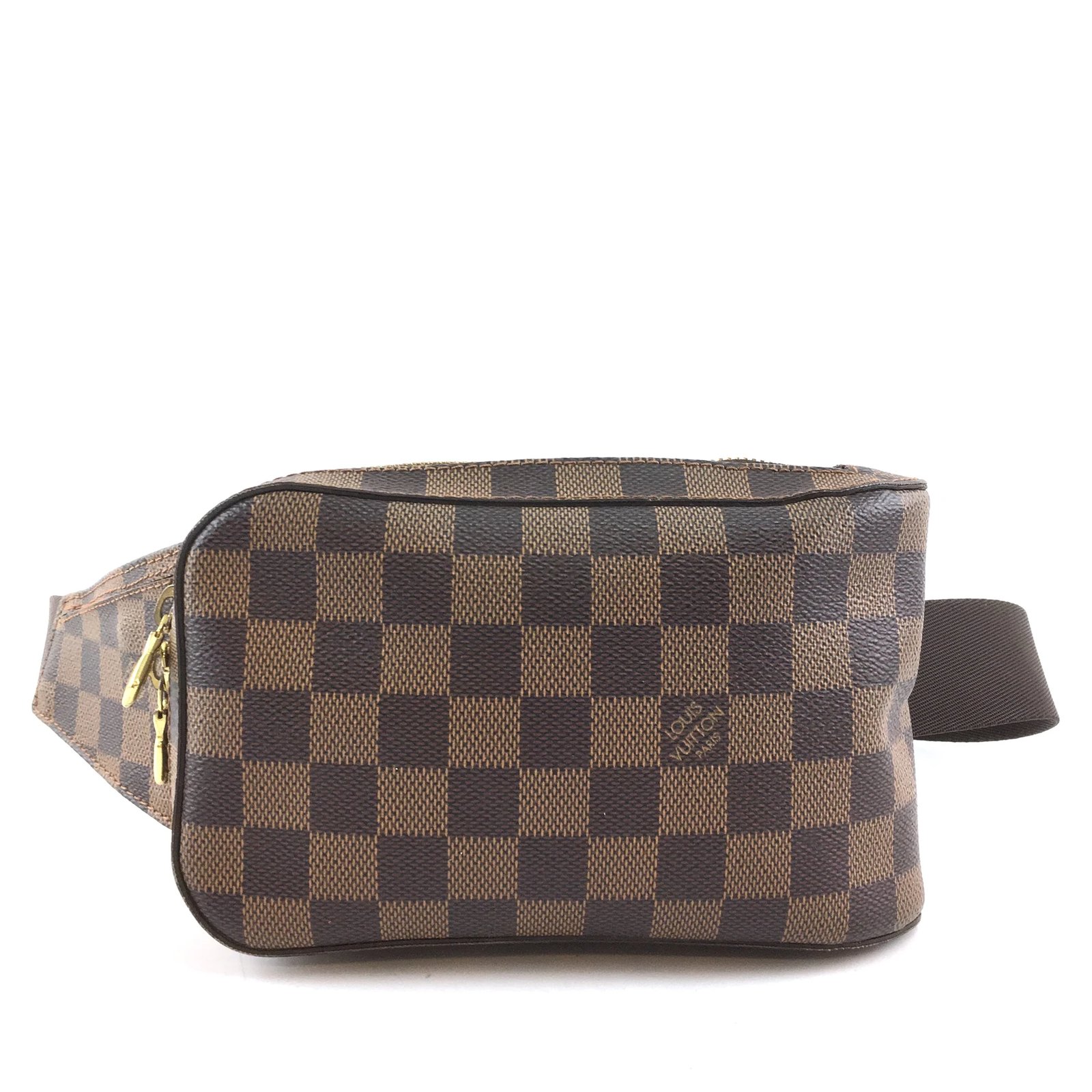 Louis Vuitton Damier Ebene Canvas Brown Leather ref.232626 - Joli Closet