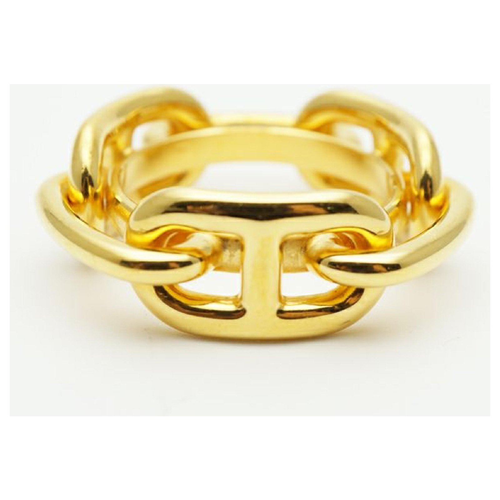 Hermès HERMES Chaine dAncre Womens scarf ring gold Golden ref.232644 - Joli  Closet