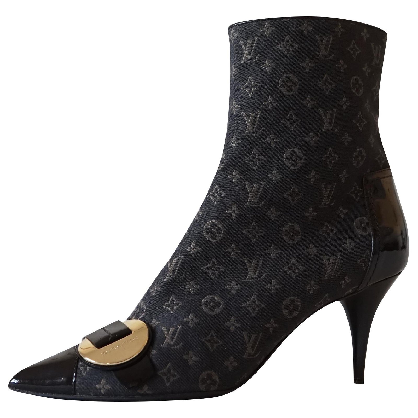 Louis Vuitton Mini Lin Black High Boots