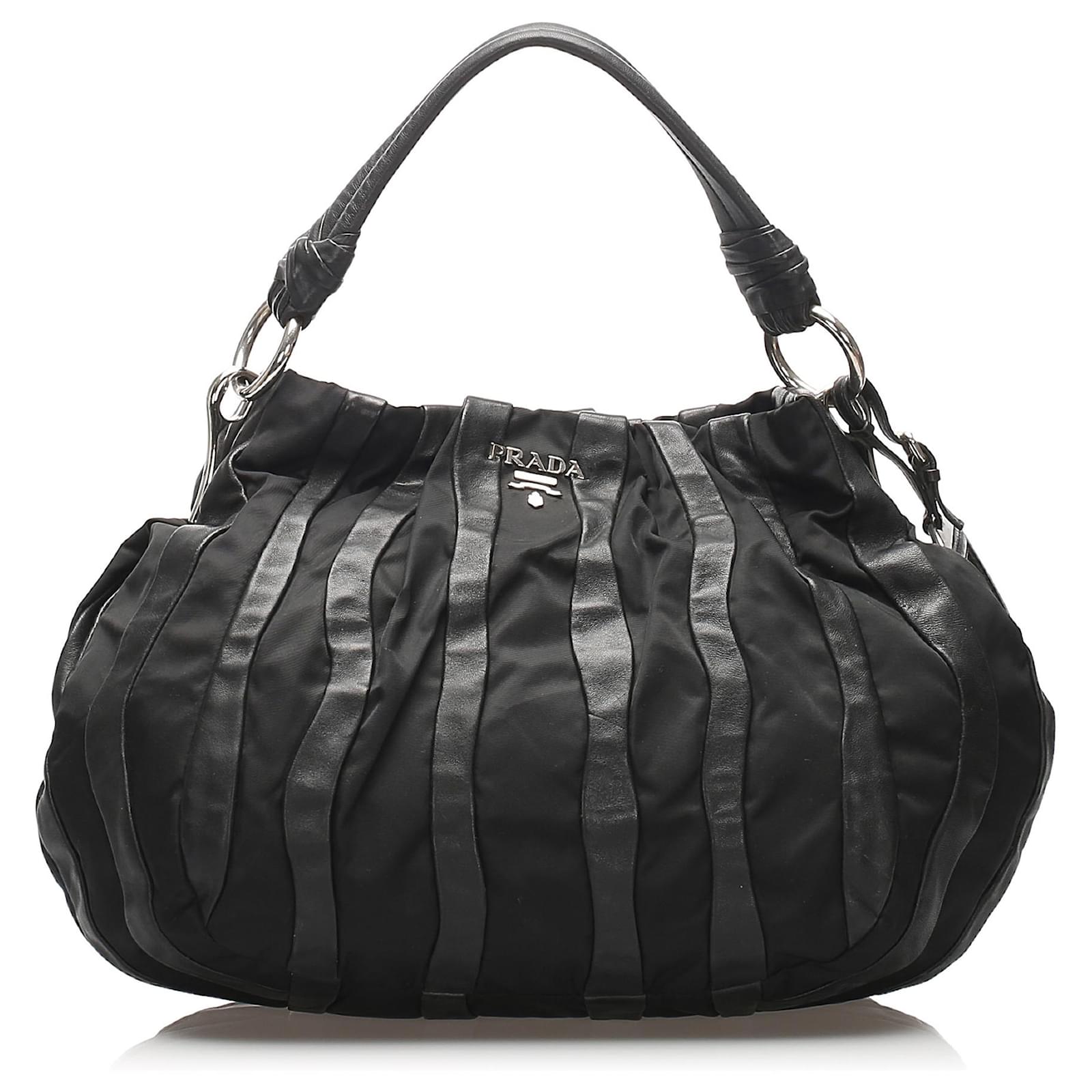 ショルダーバッグ・ポシェット × ヴィンテージ(中古) Prada Tessuto Hobo Bag RARE Vintage PRADA Tessuto Hobo Nylon Shoulder Bag Plastic
