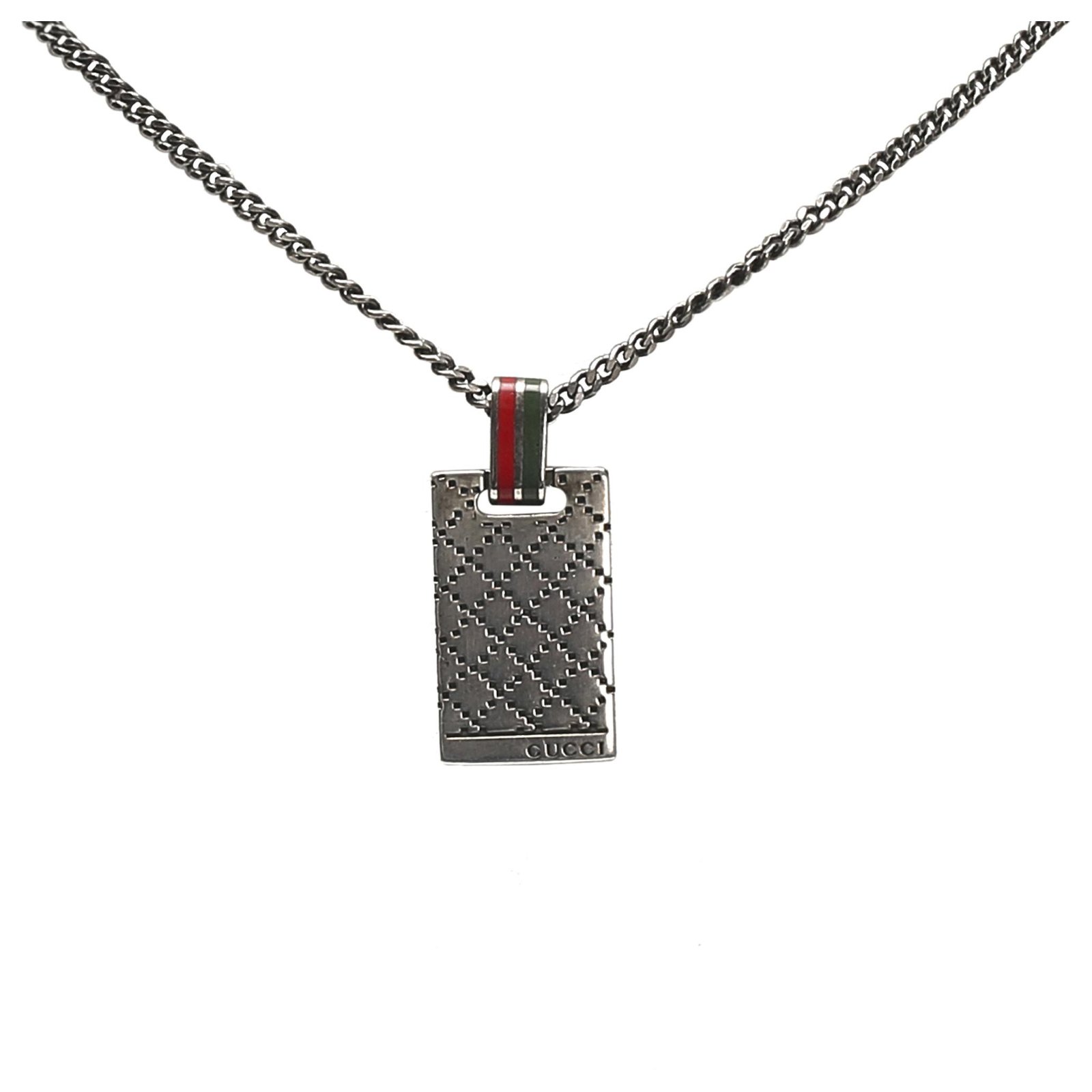 gucci plate necklace