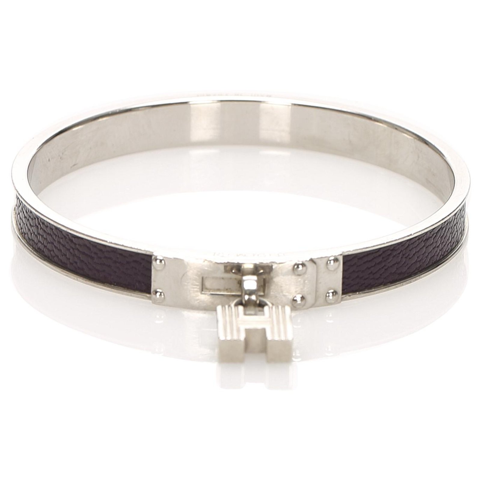 hermes bracelet silver and black