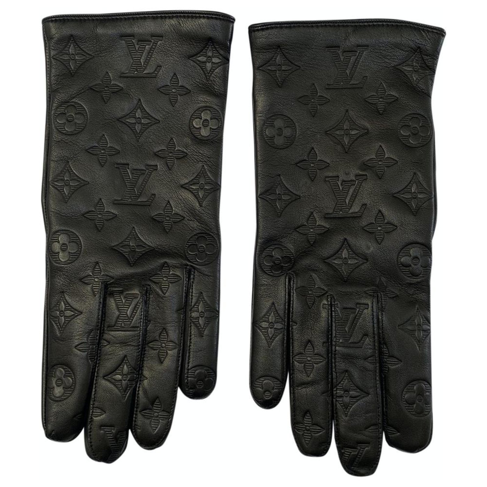 Monogram Shadow Classic gloves Black Leather ref.233896 - Joli