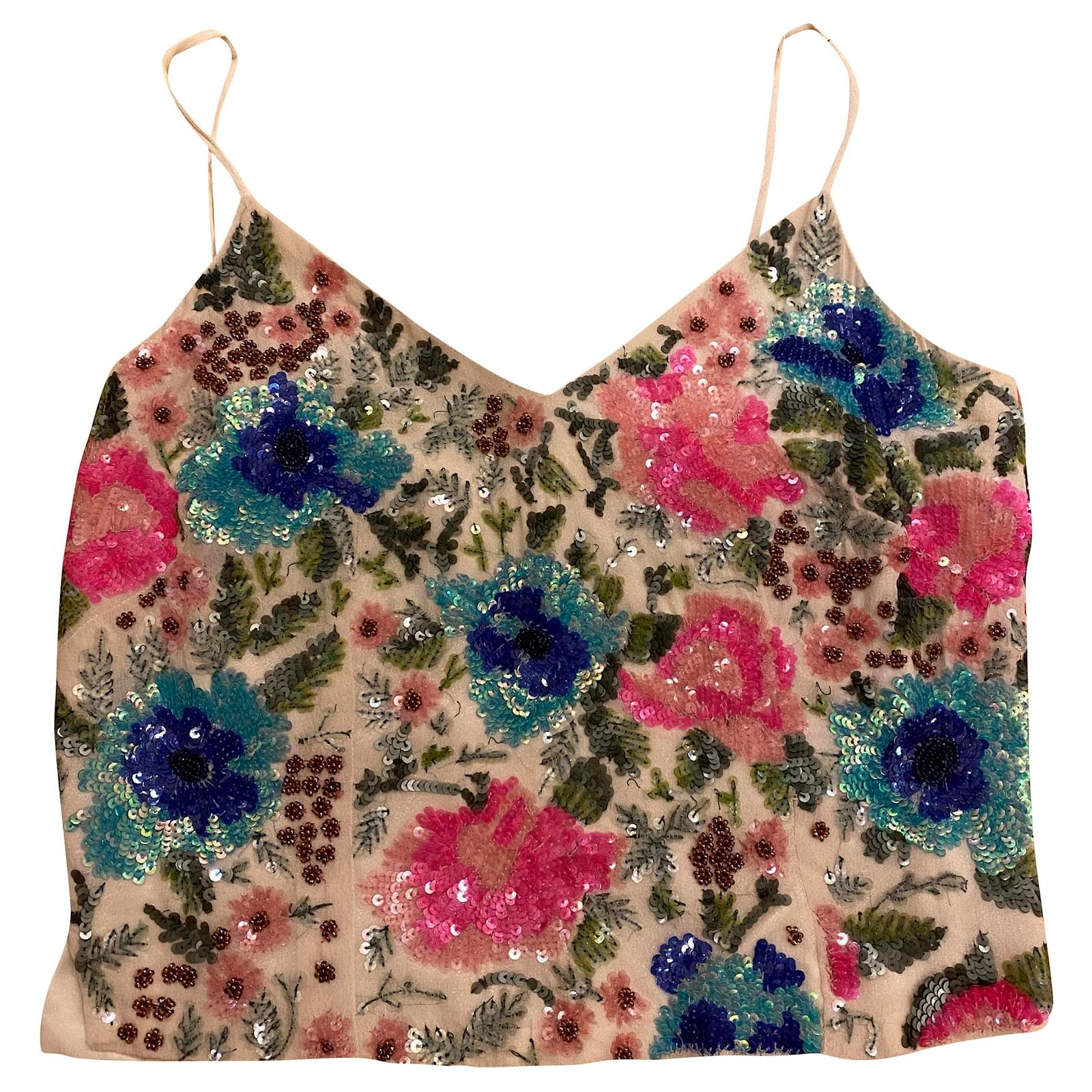 sequin floral top